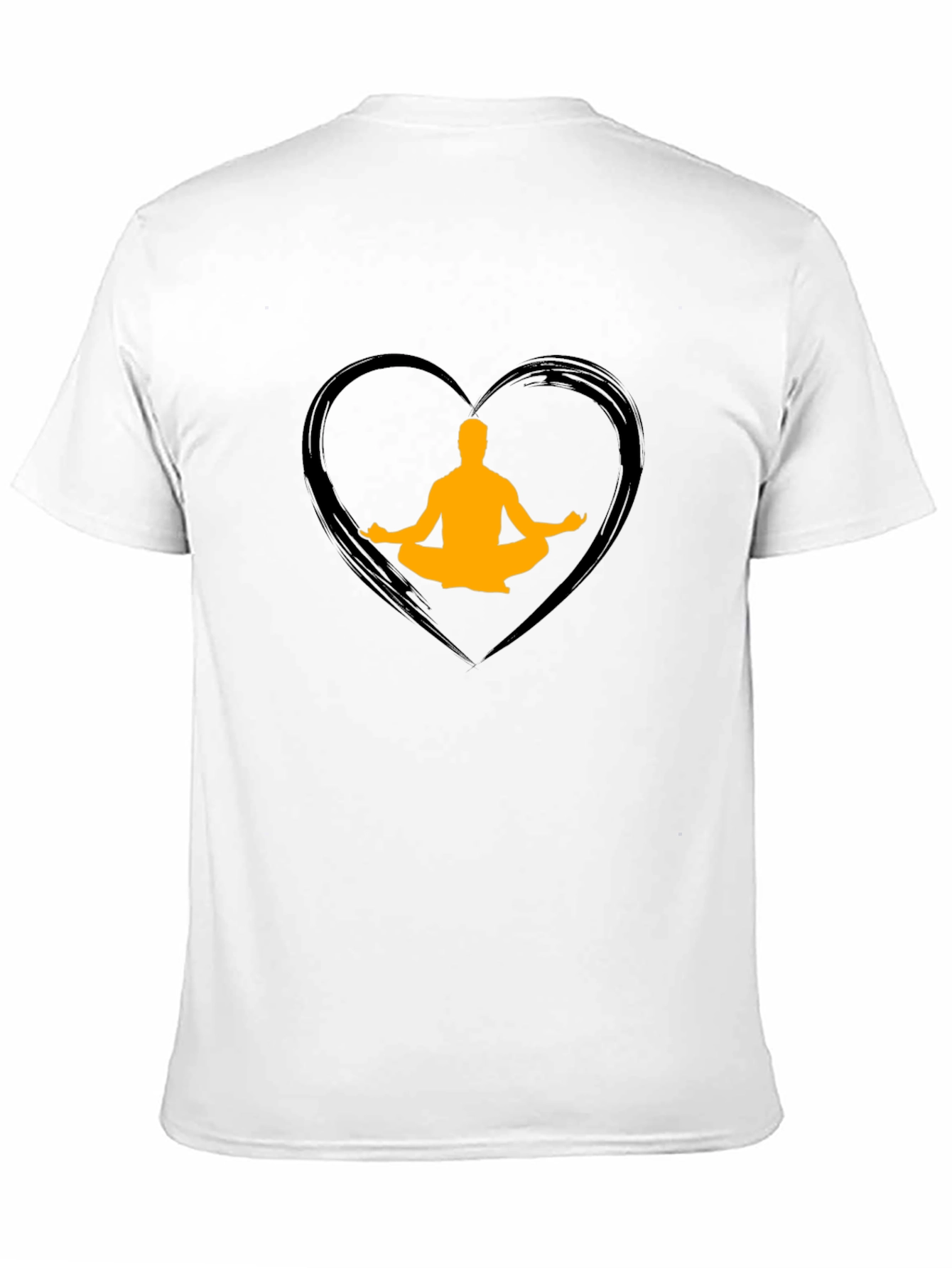 Yoga Heart Graphic Tee - Mens Black T-Shirt