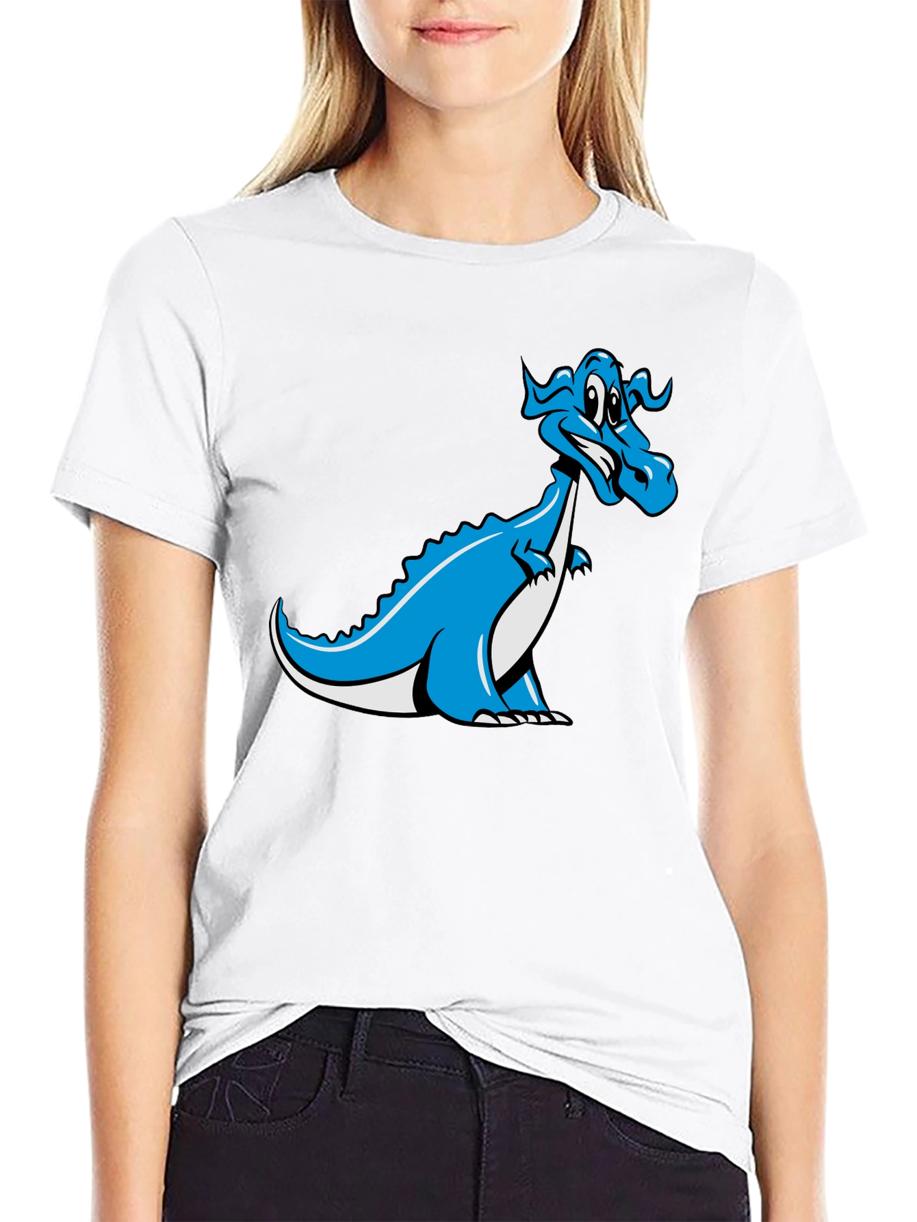 Cartoon Dragon Graphic T-Shirt