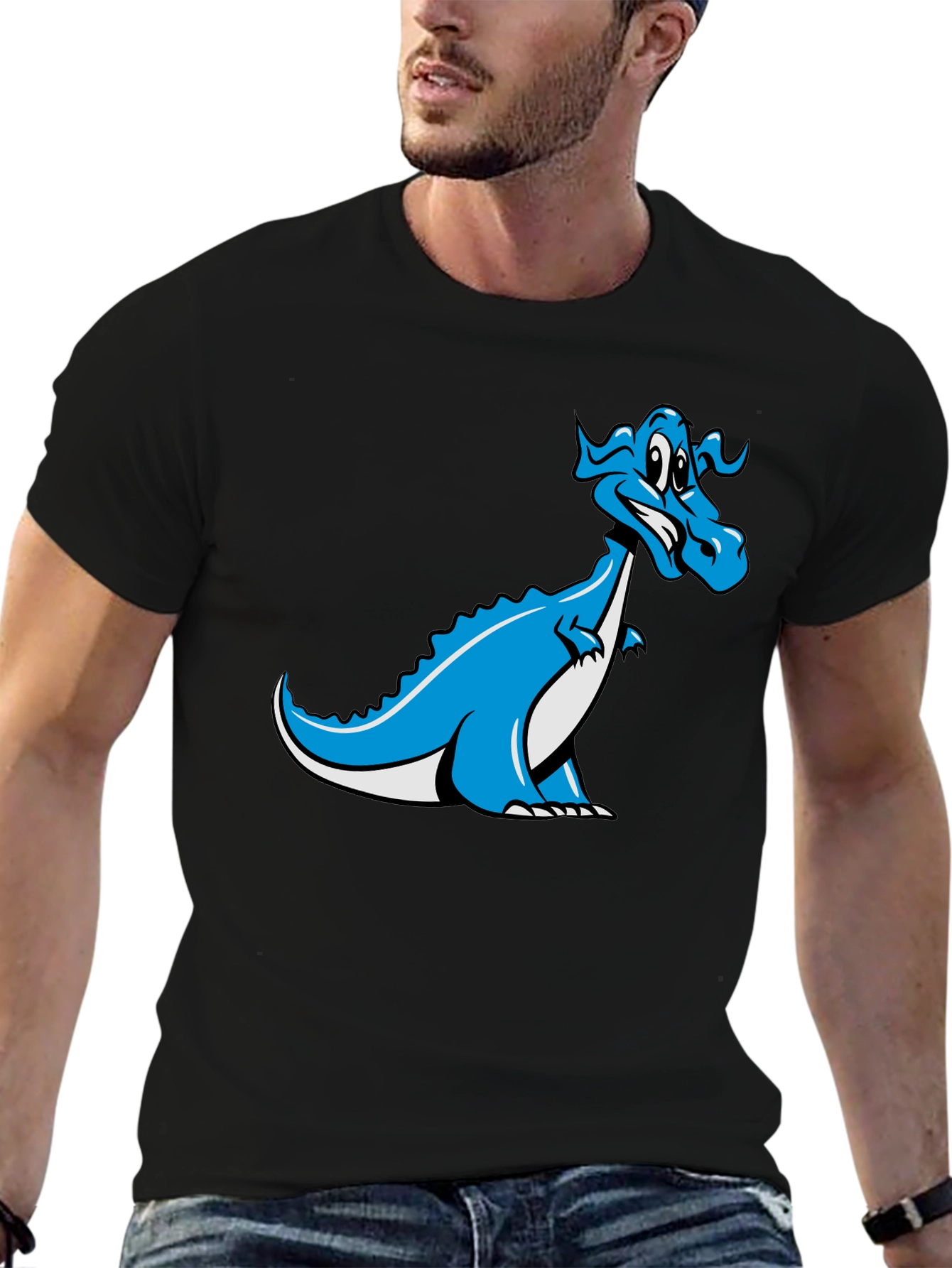 Cartoon Dragon Graphic T-Shirt