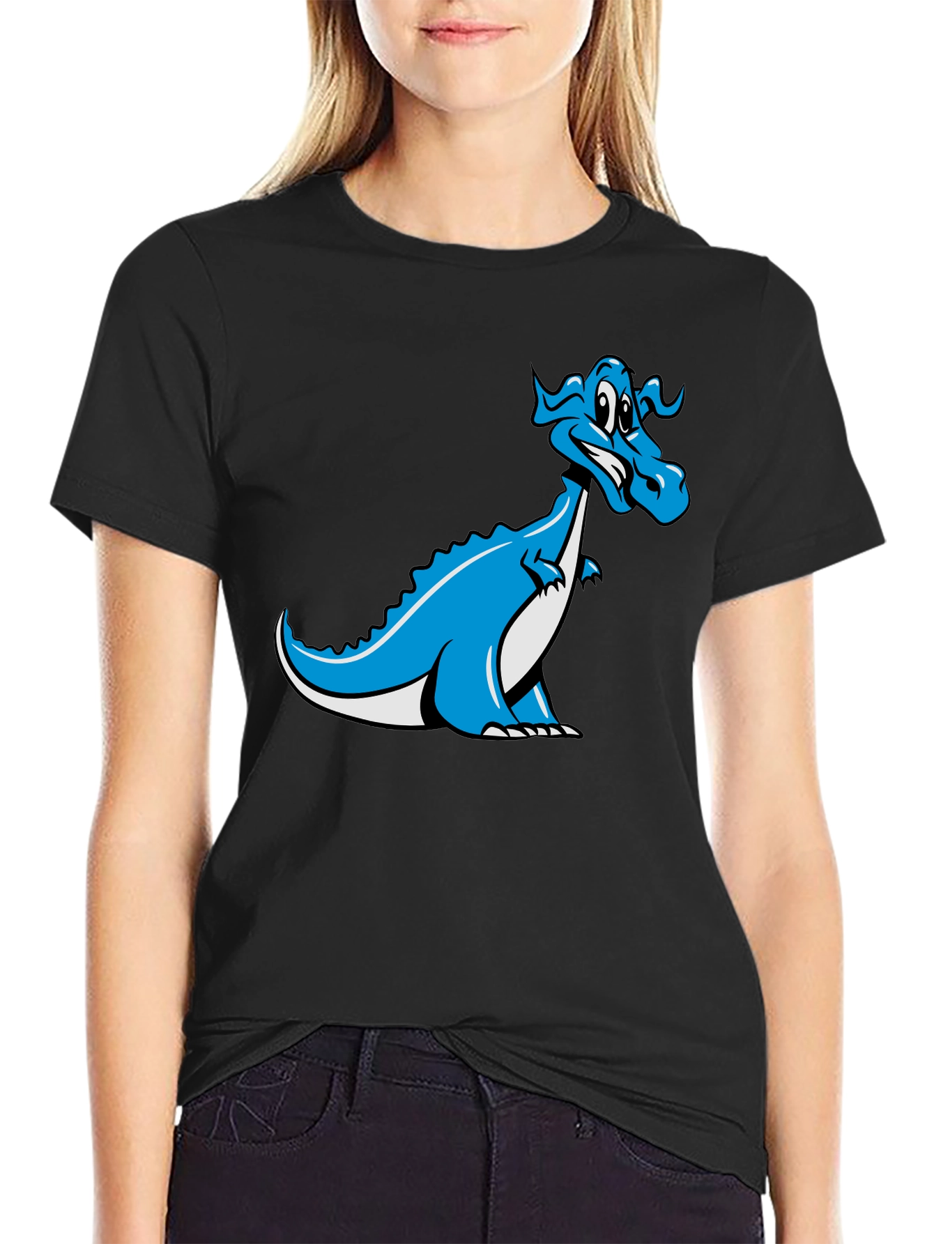 Cartoon Dragon Graphic T-Shirt