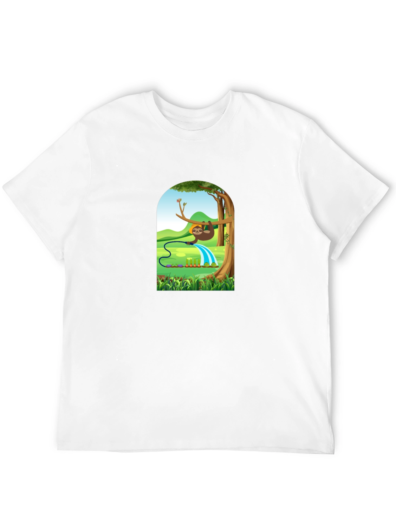 Sloth Gardener Graphic Tee - Black