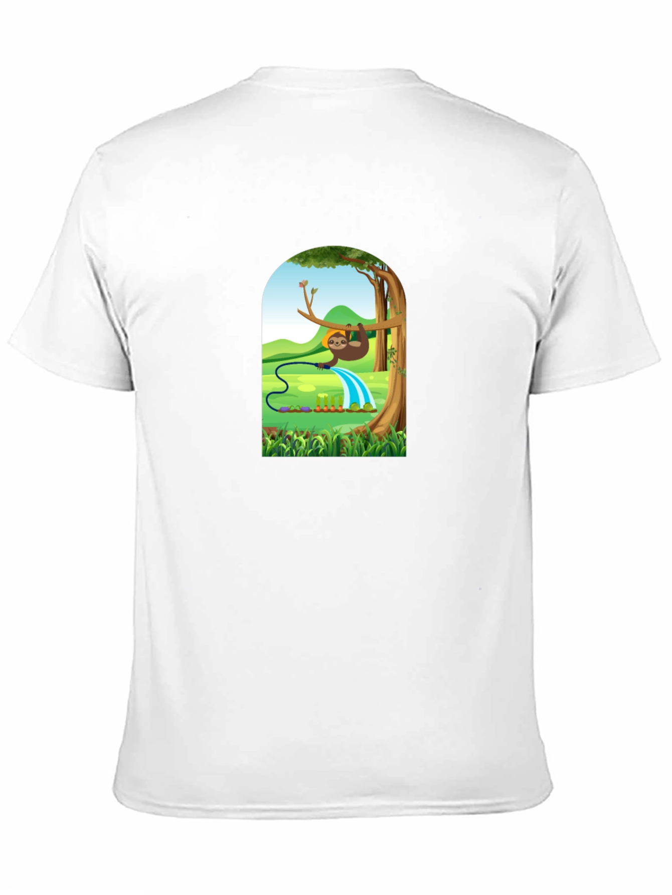 Sloth Gardener Graphic Tee - Black