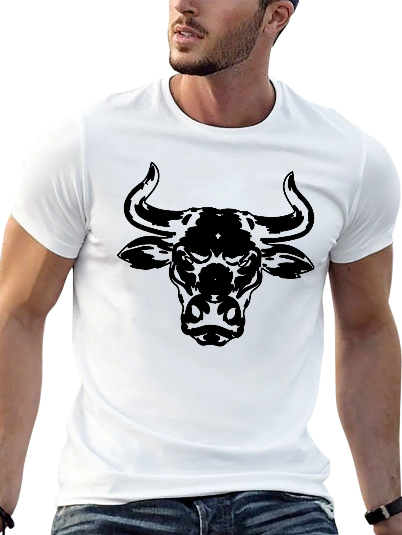 Black Bull Graphic Tee - Mens Fashion