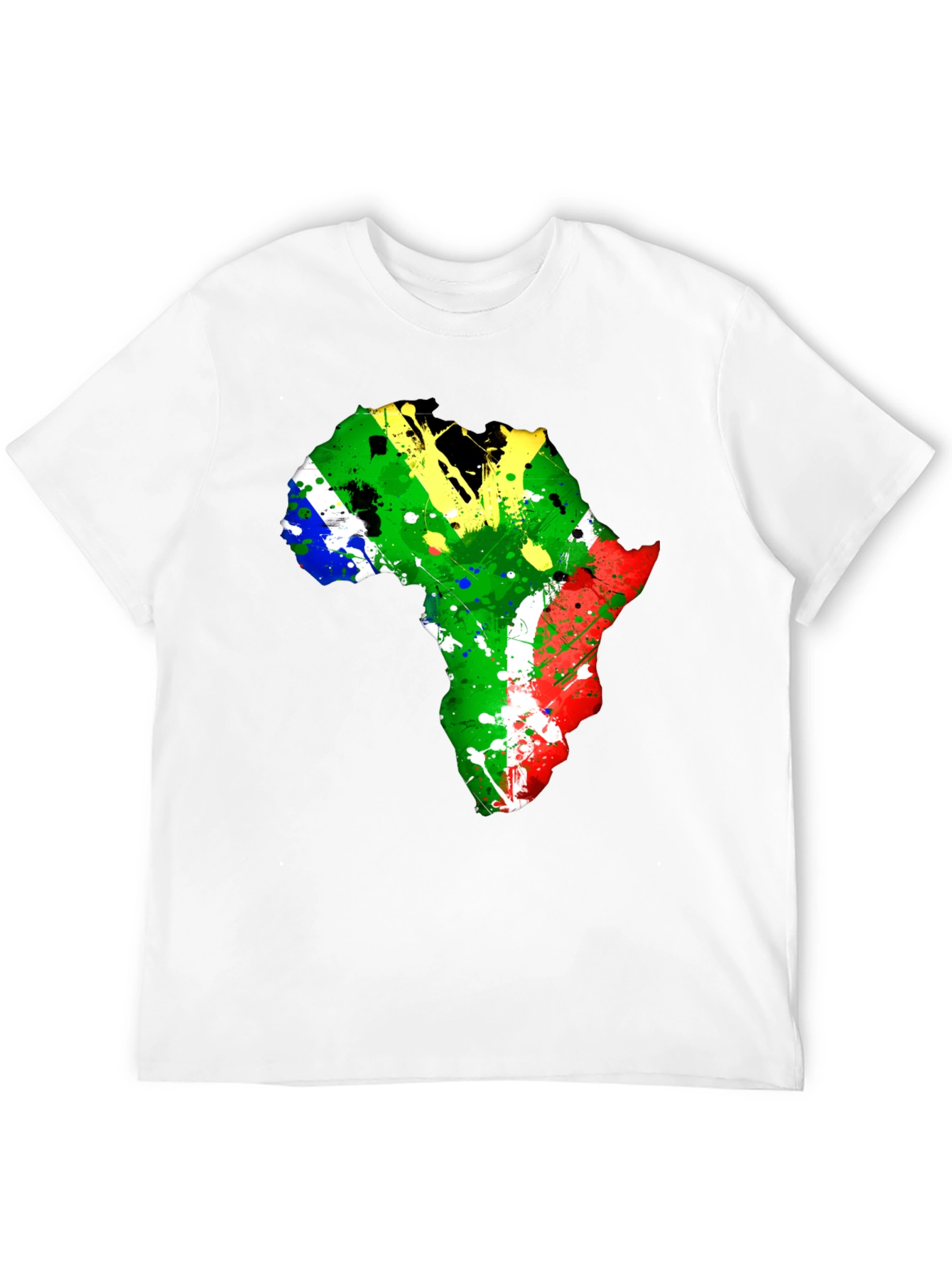 Africa Map Splatter Print T-Shirt