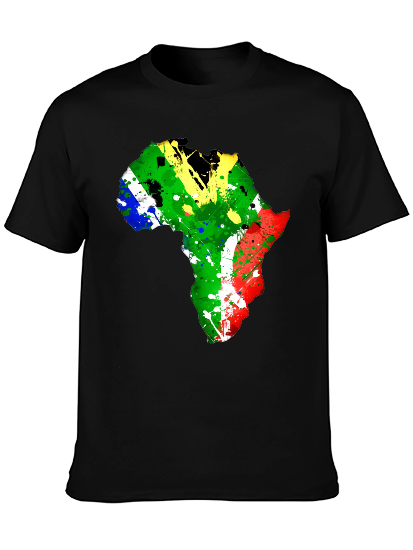 Africa Map Splatter Print T-Shirt