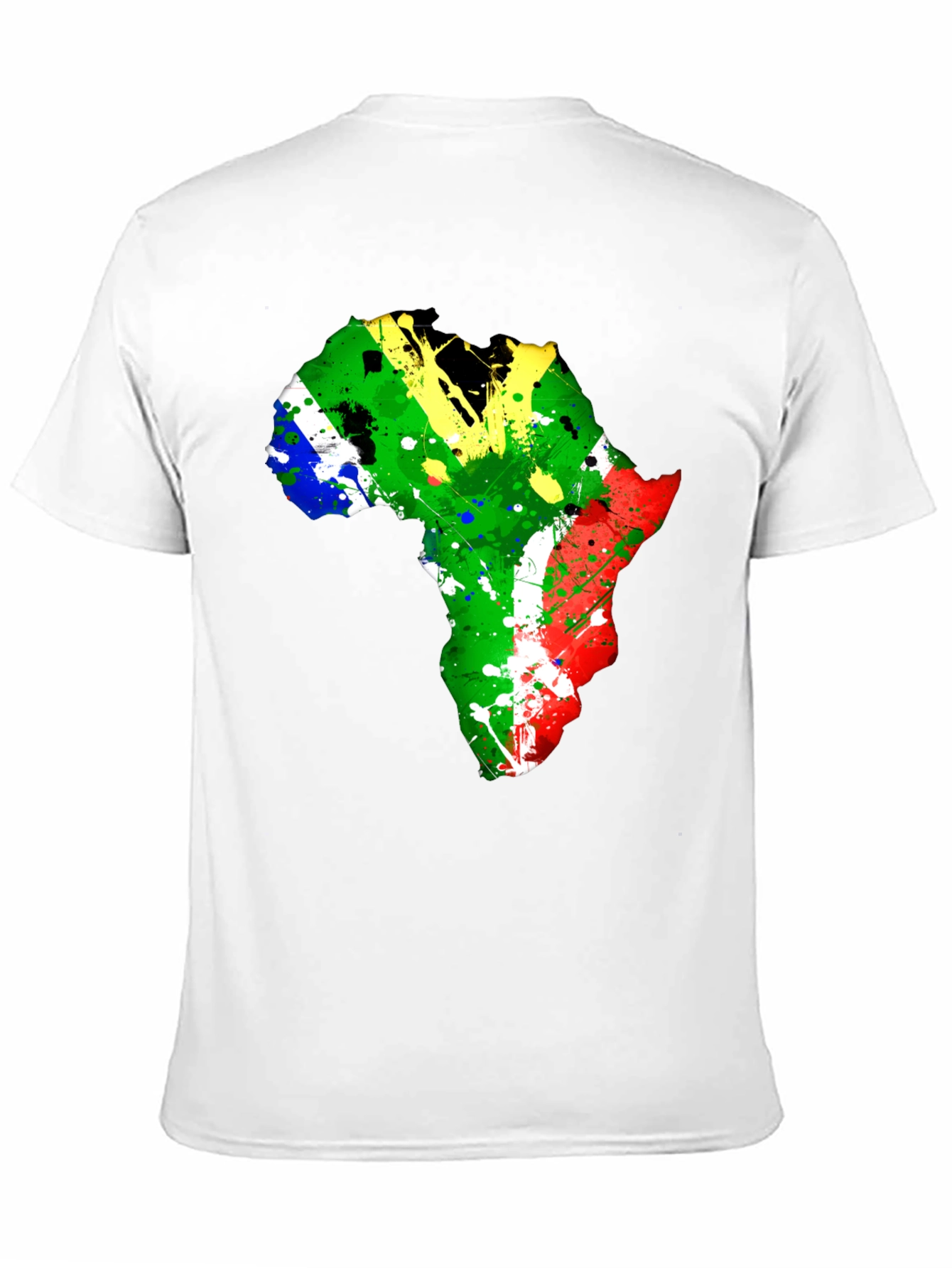 Africa Map Splatter Print T-Shirt