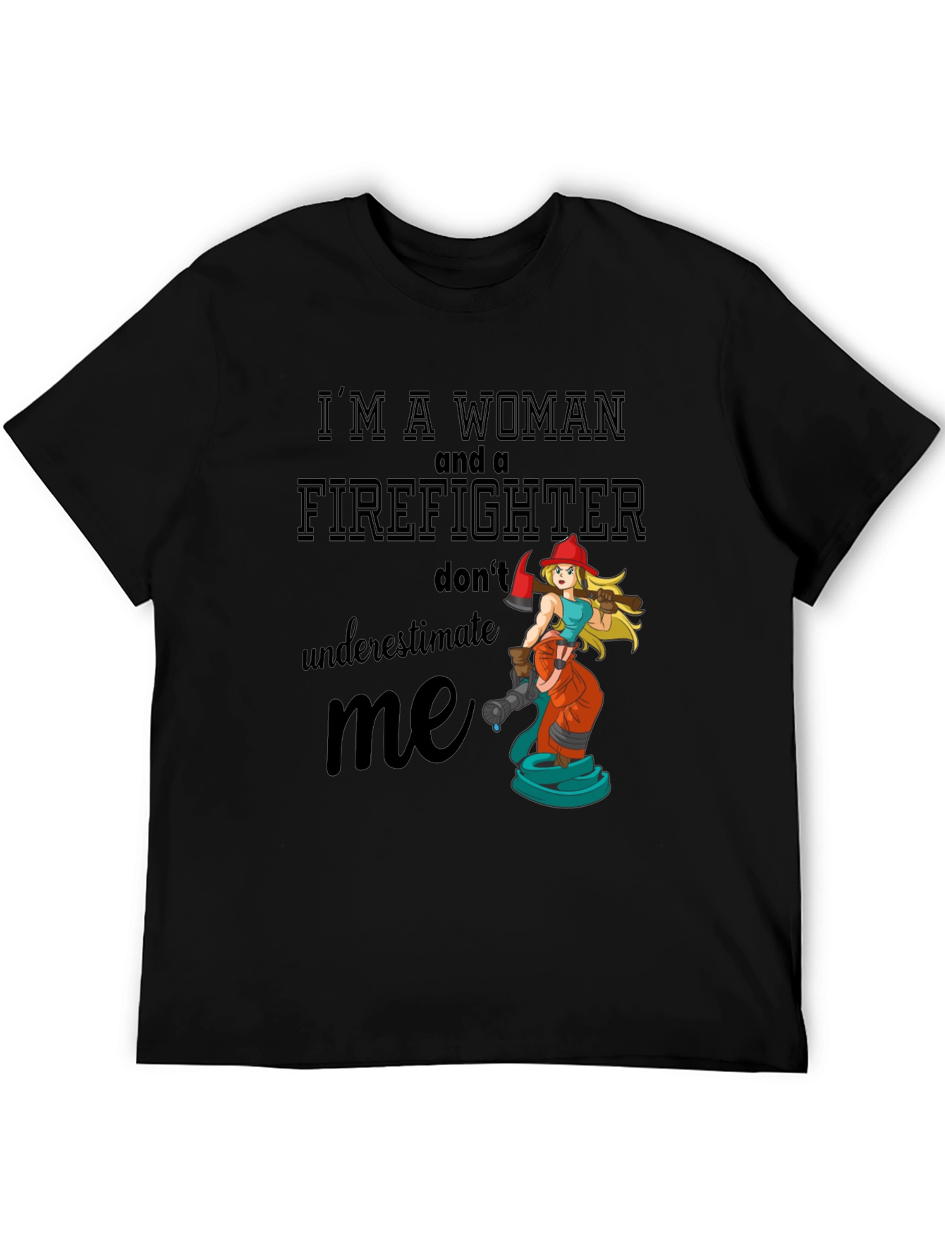Women Firefighter Graphic Tee Shirt