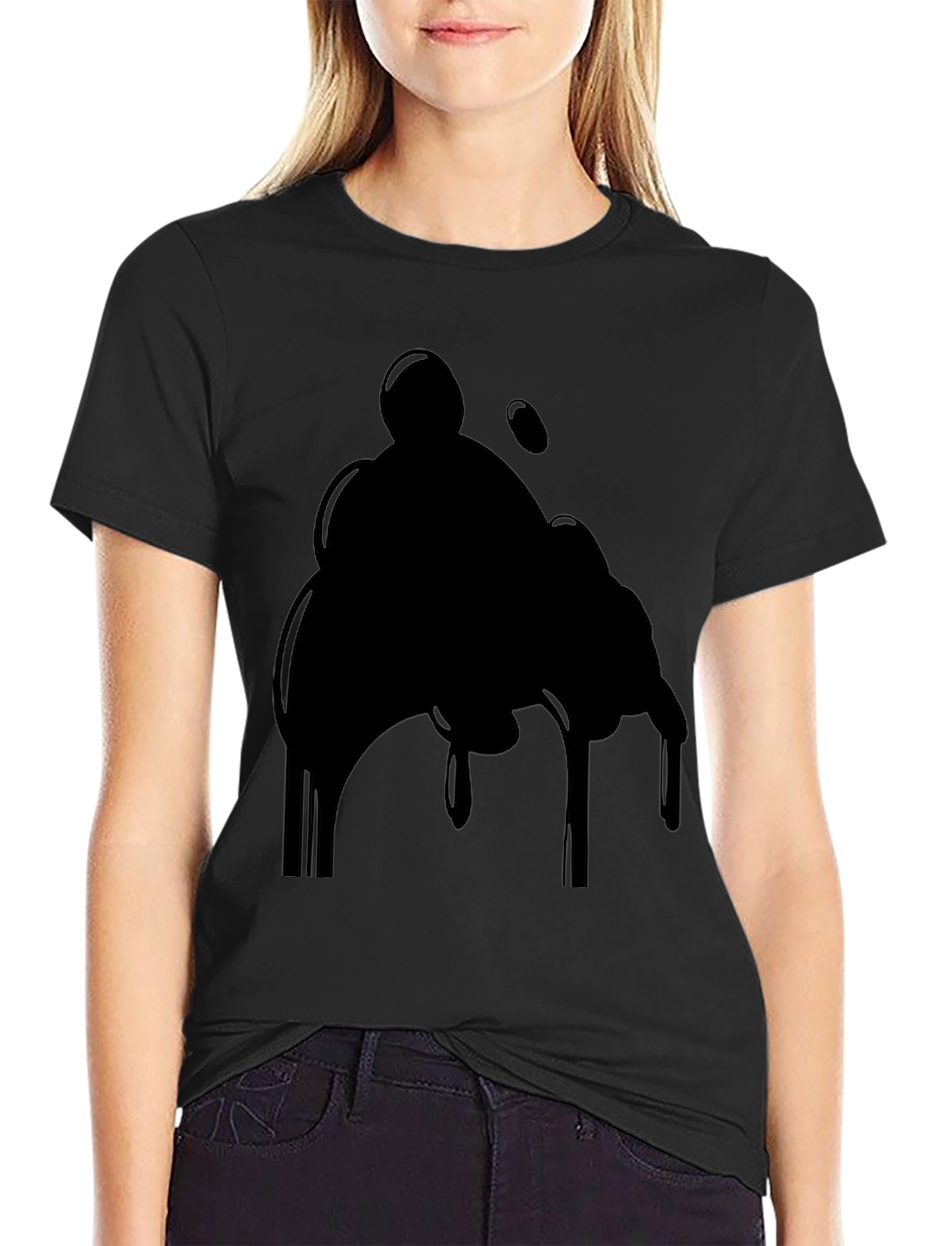 Abstract Black Graphic T-Shirt