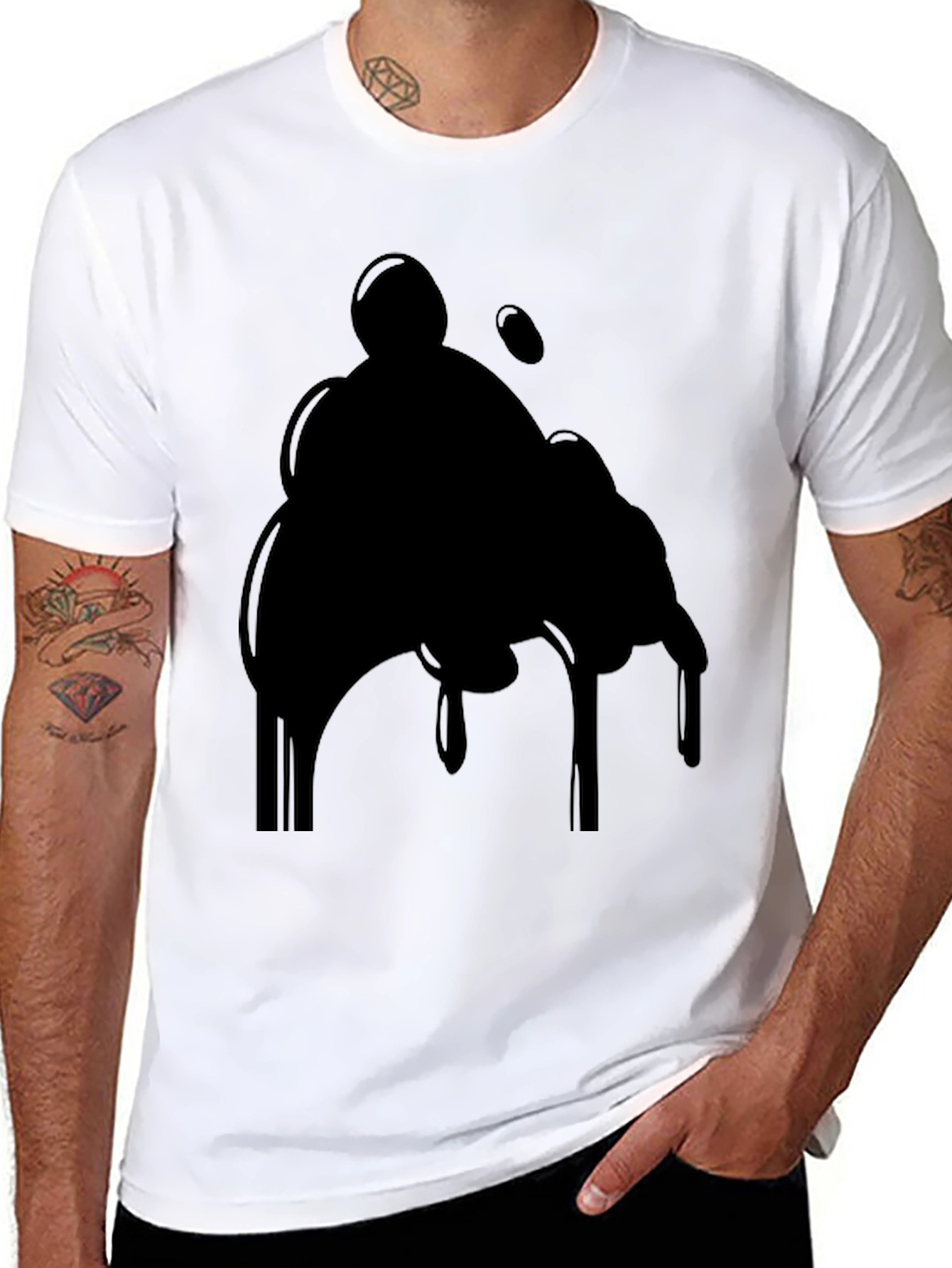 Abstract Black Graphic T-Shirt