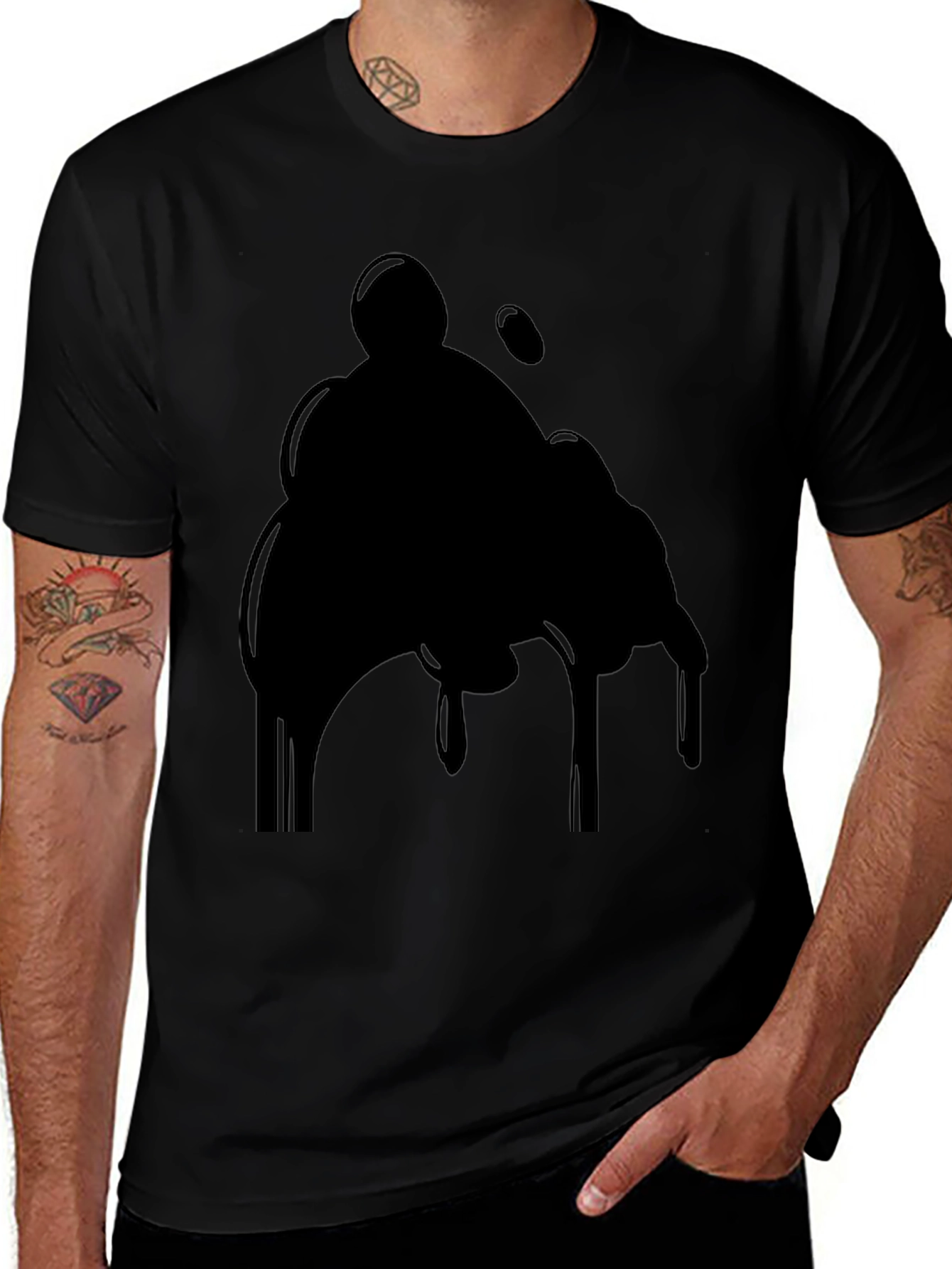 Abstract Black Graphic T-Shirt