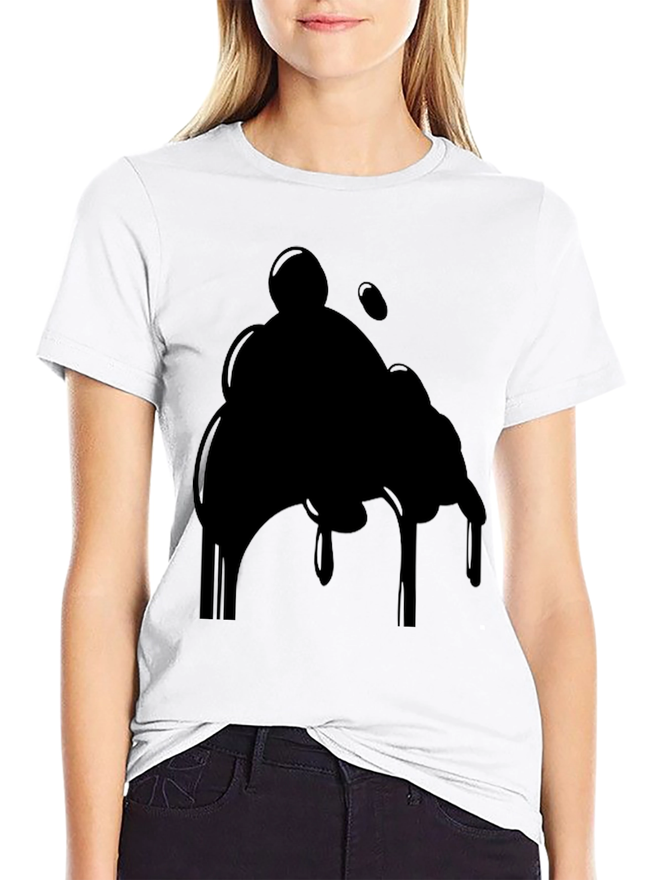 Abstract Black Graphic T-Shirt