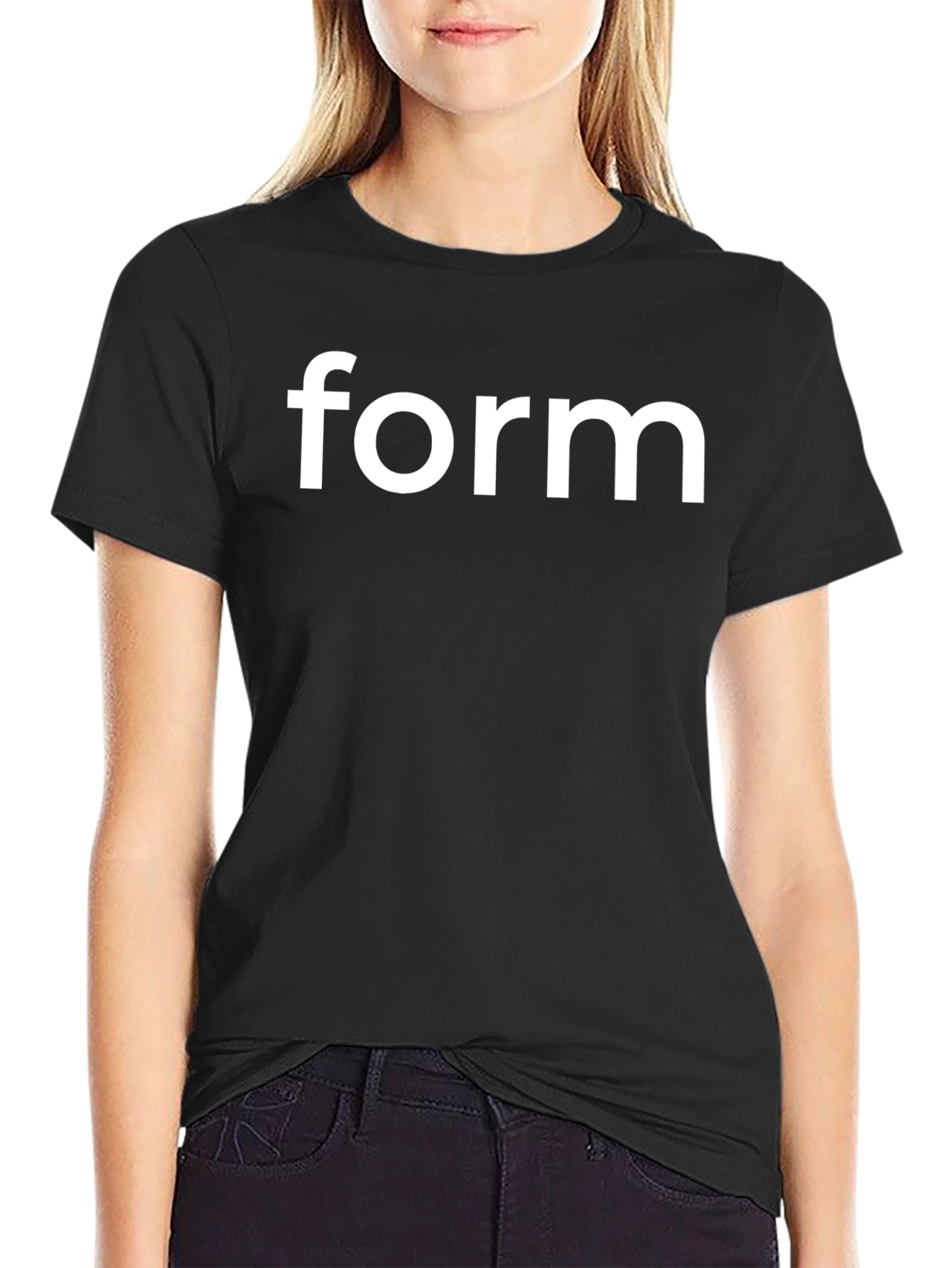 Form Graphic Print Black T-Shirt