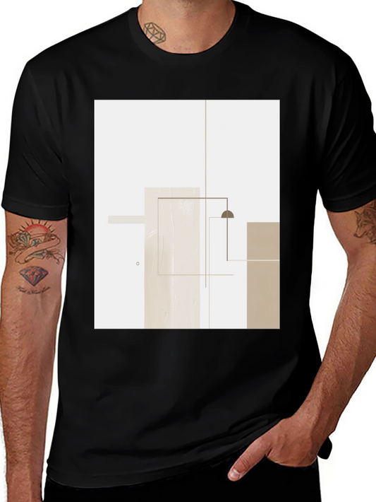 Geometric Abstract Art T-Shirt - Modern Minimalist Design