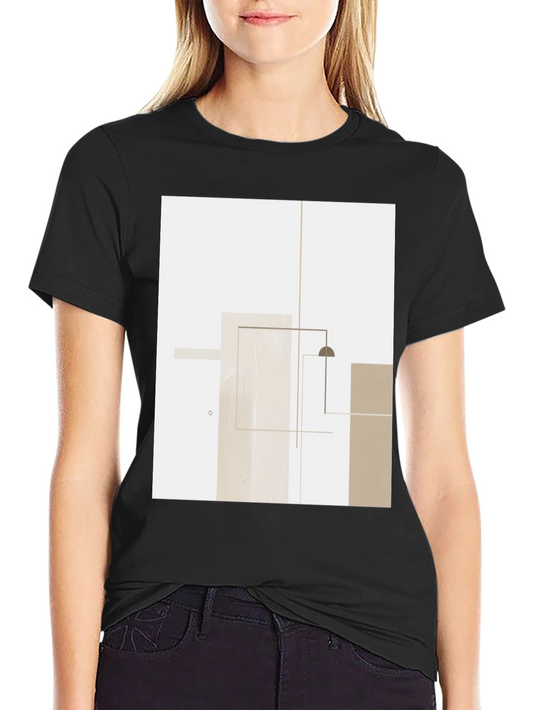 Geometric Abstract Art T-Shirt - Modern Minimalist Design