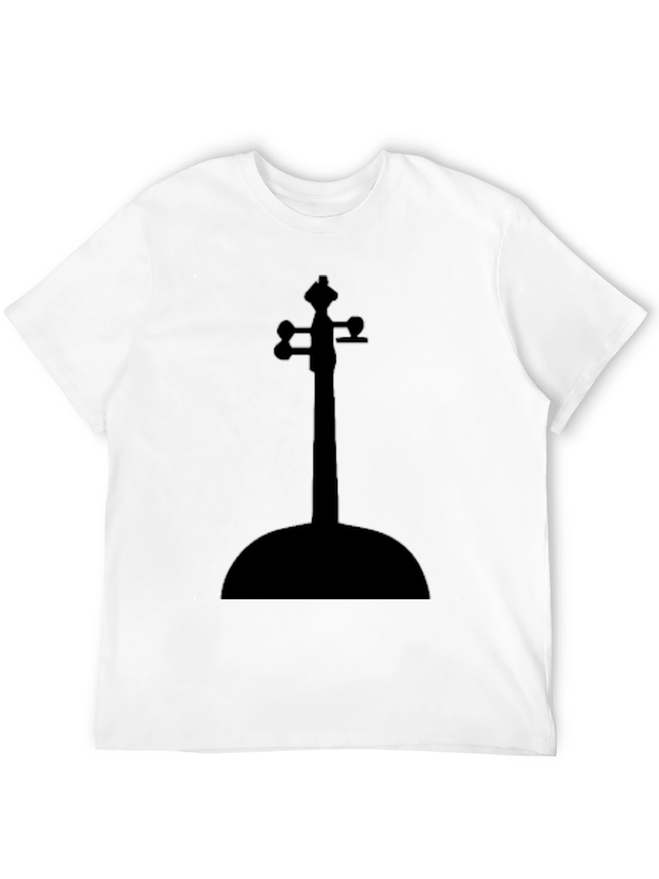 Mens Black T-Shirt with Musical Instrument Graphic