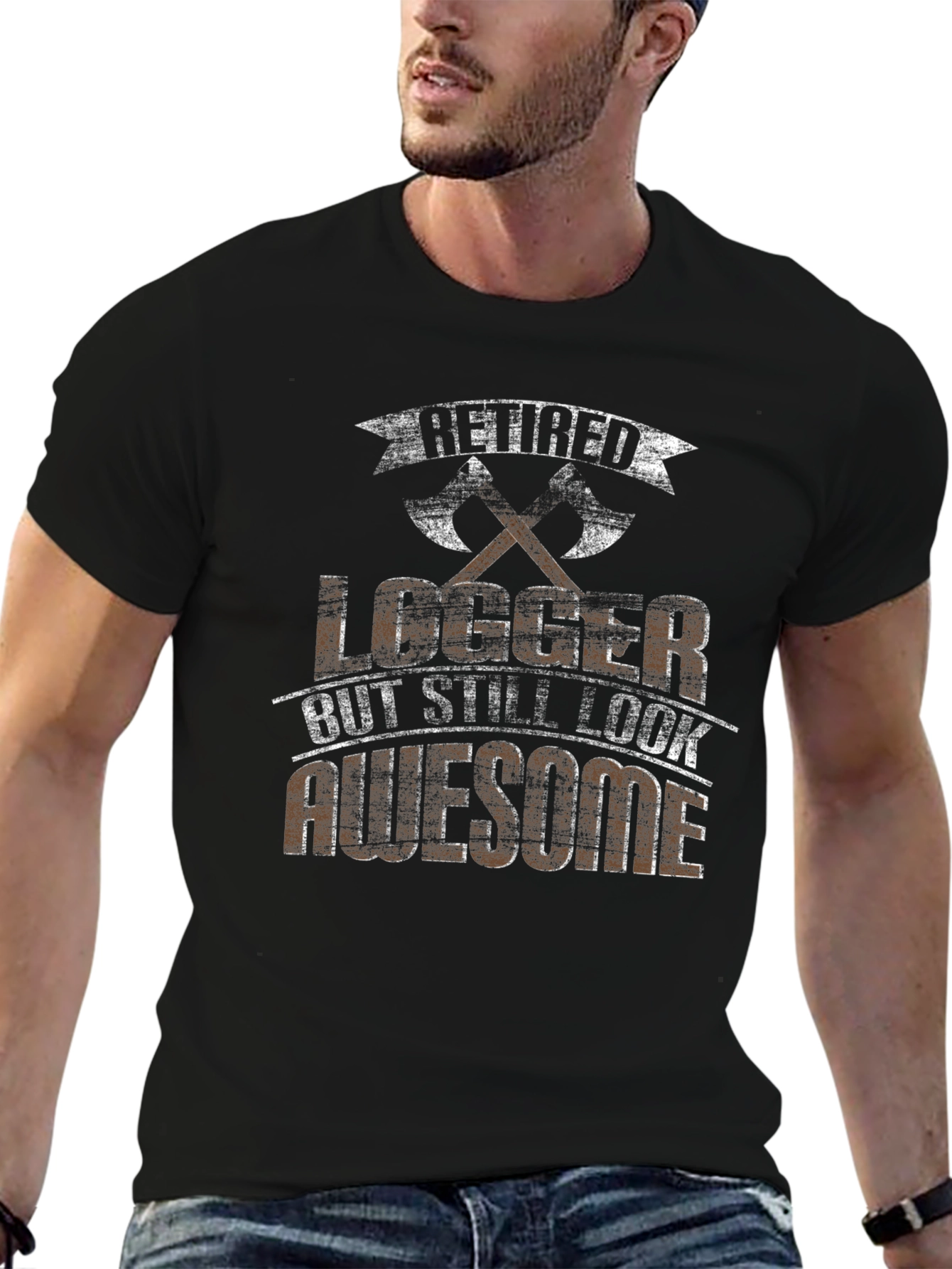 Retired Logger Awesome Axe T-Shirt