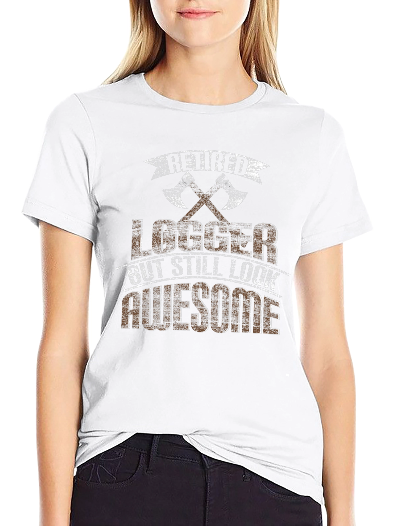 Retired Logger Awesome Axe T-Shirt