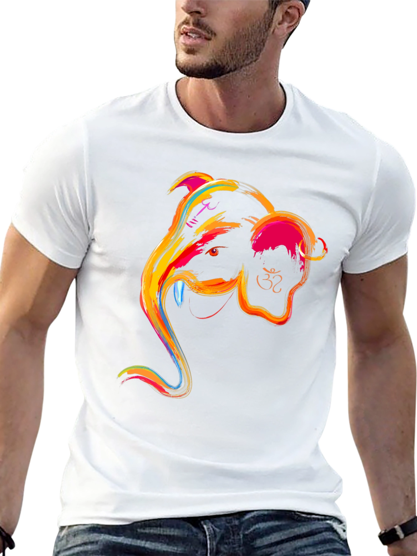 Ganesha Graphic Tee - Vibrant Indian God Design