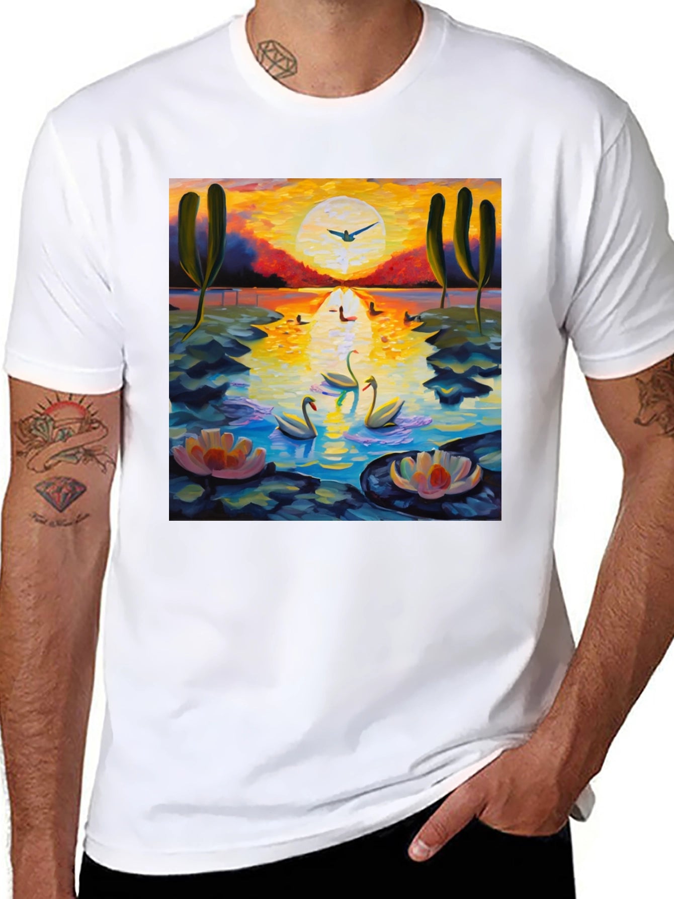 Swan Lake Impression T-Shirt