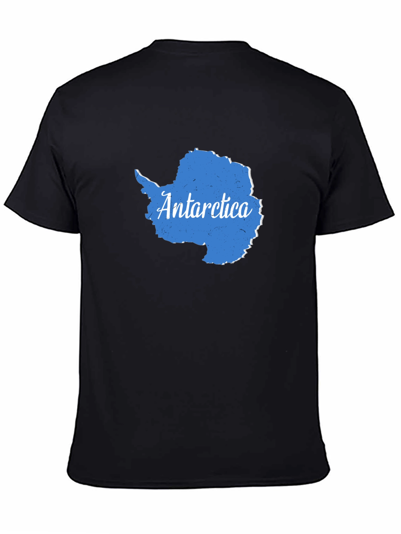 Antarctica Map Graphic Tee - Black