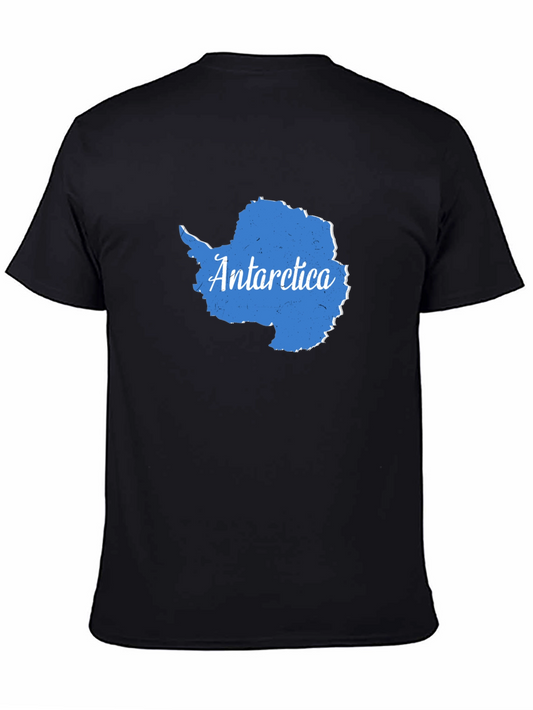 Antarctica Map Graphic Tee - Black