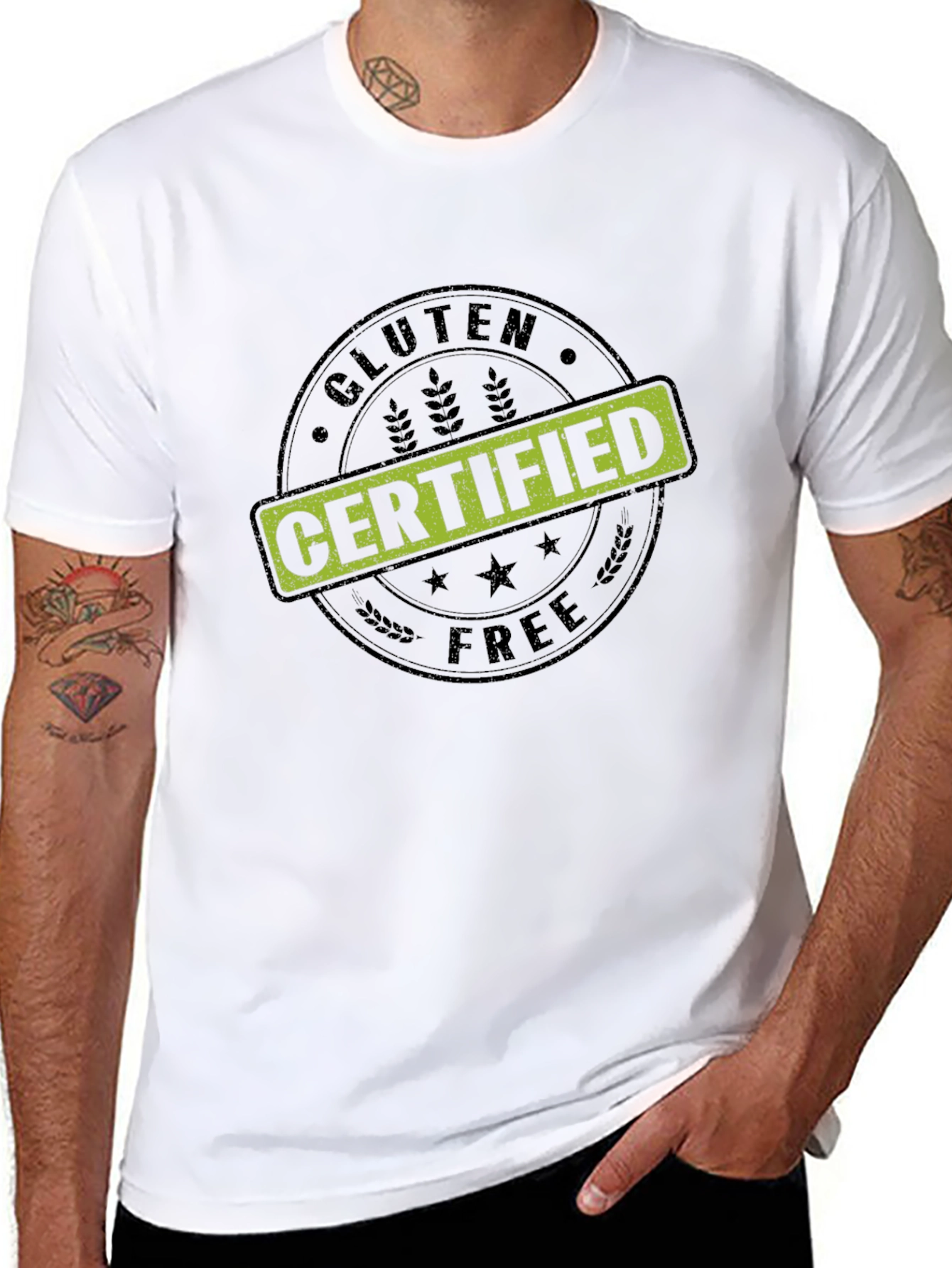 Gluten Free Certified Black Graphic Tee