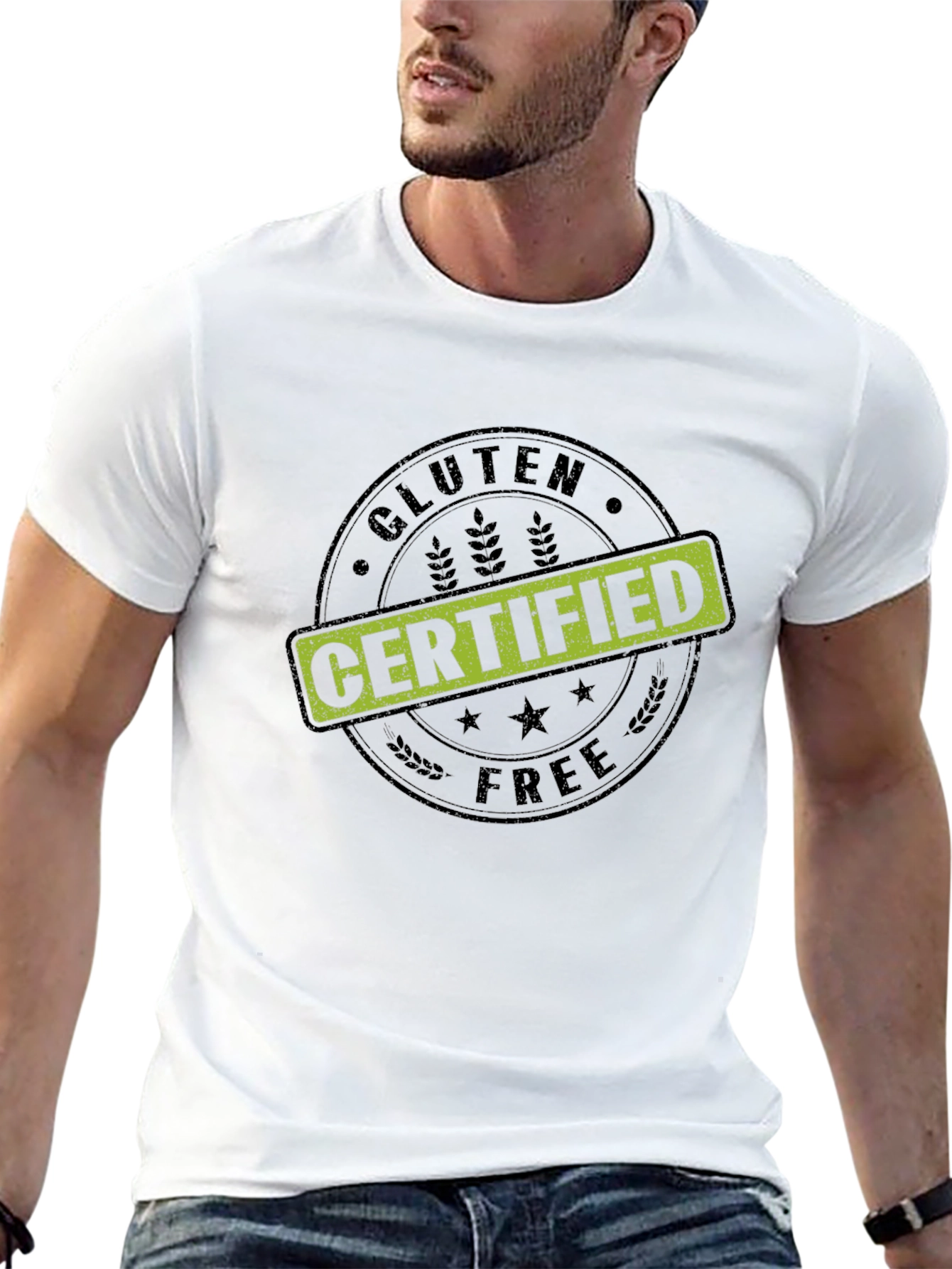 Gluten Free Certified Black Graphic Tee