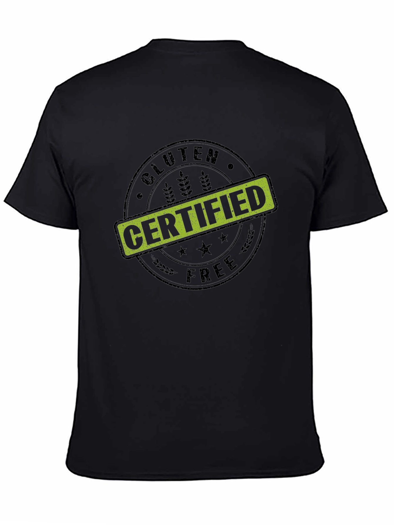Gluten Free Certified Black Graphic Tee