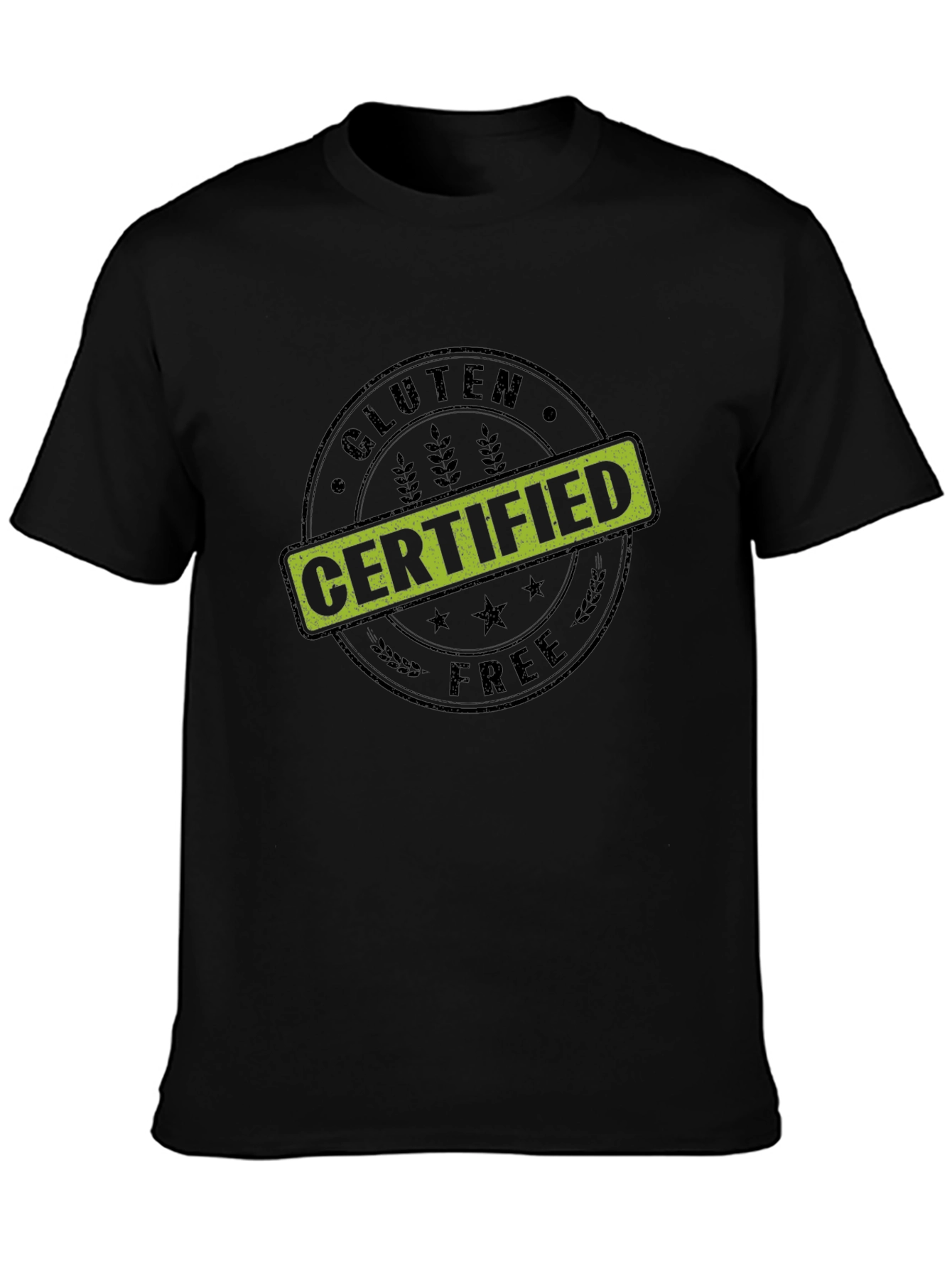 Gluten Free Certified Black Graphic Tee