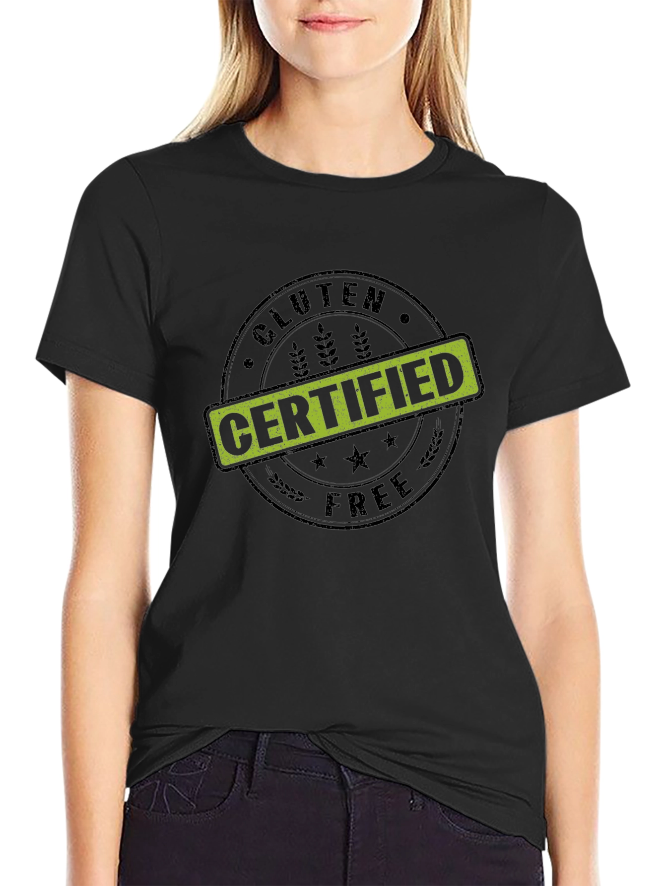 Gluten Free Certified Black Graphic Tee
