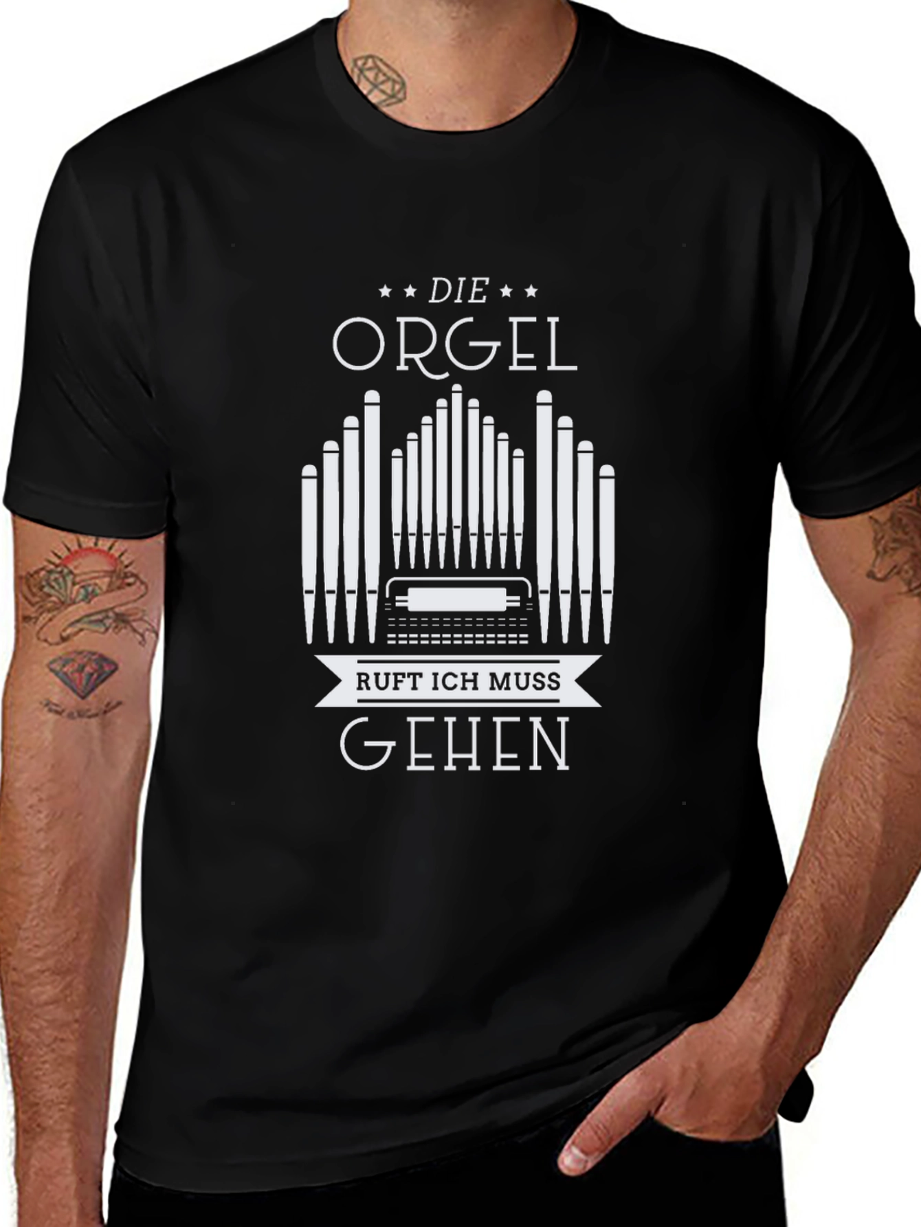 Die Orgel Ruft Ich Muss Gehen Black T-Shirt