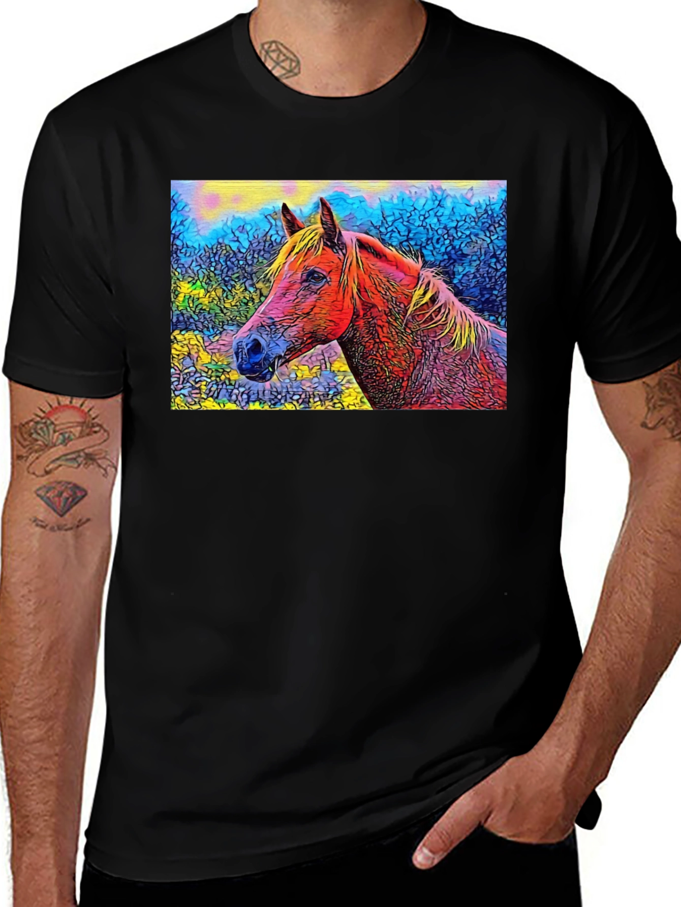 Horse Art T-Shirt - Unique Graphic Tee