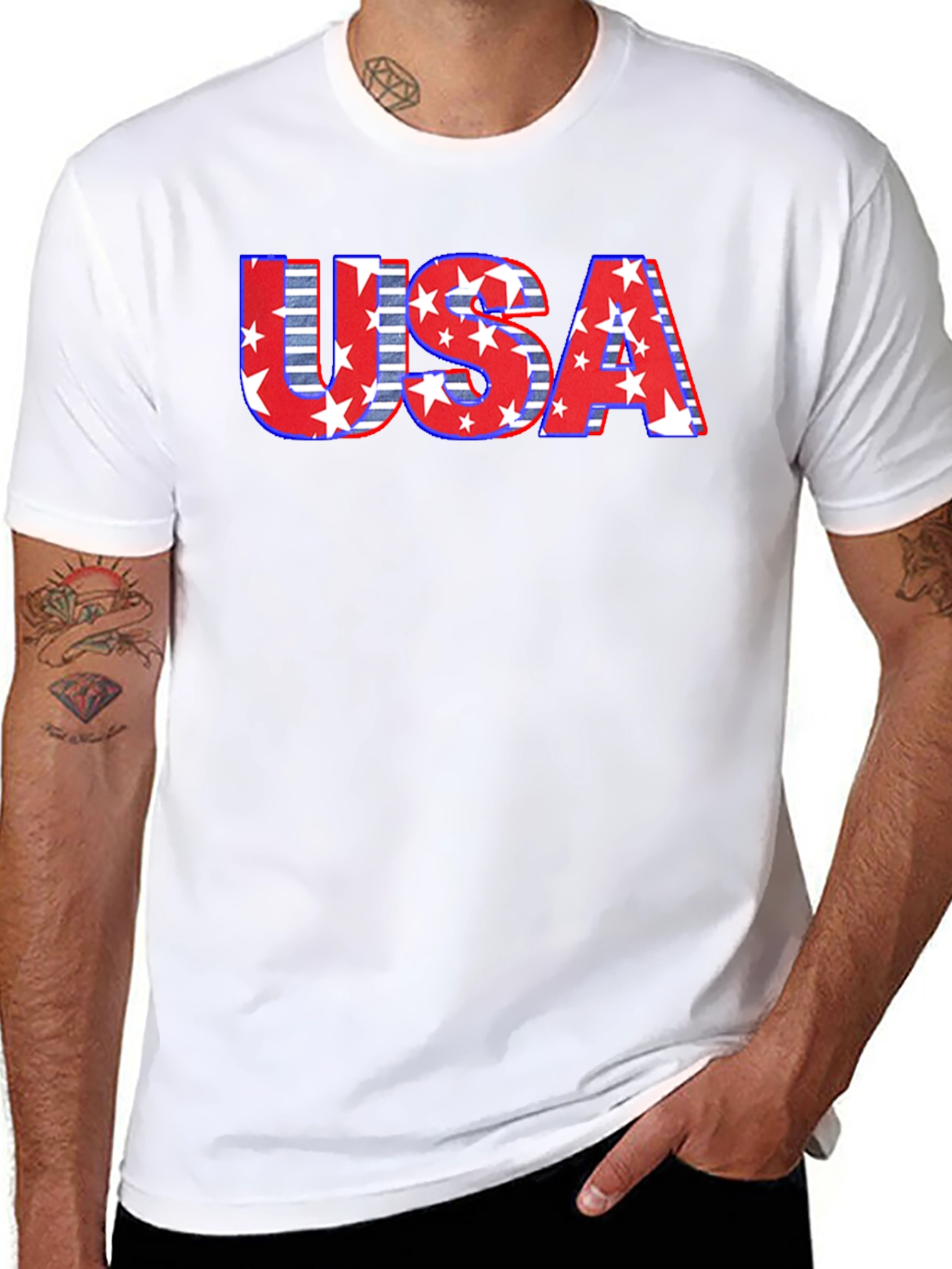 USA Flag Stars & Stripes Graphic T-Shirt