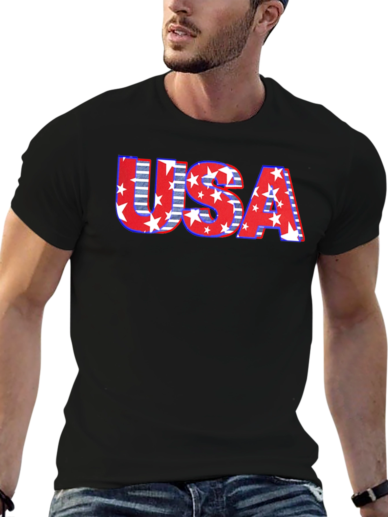 USA Flag Stars & Stripes Graphic T-Shirt