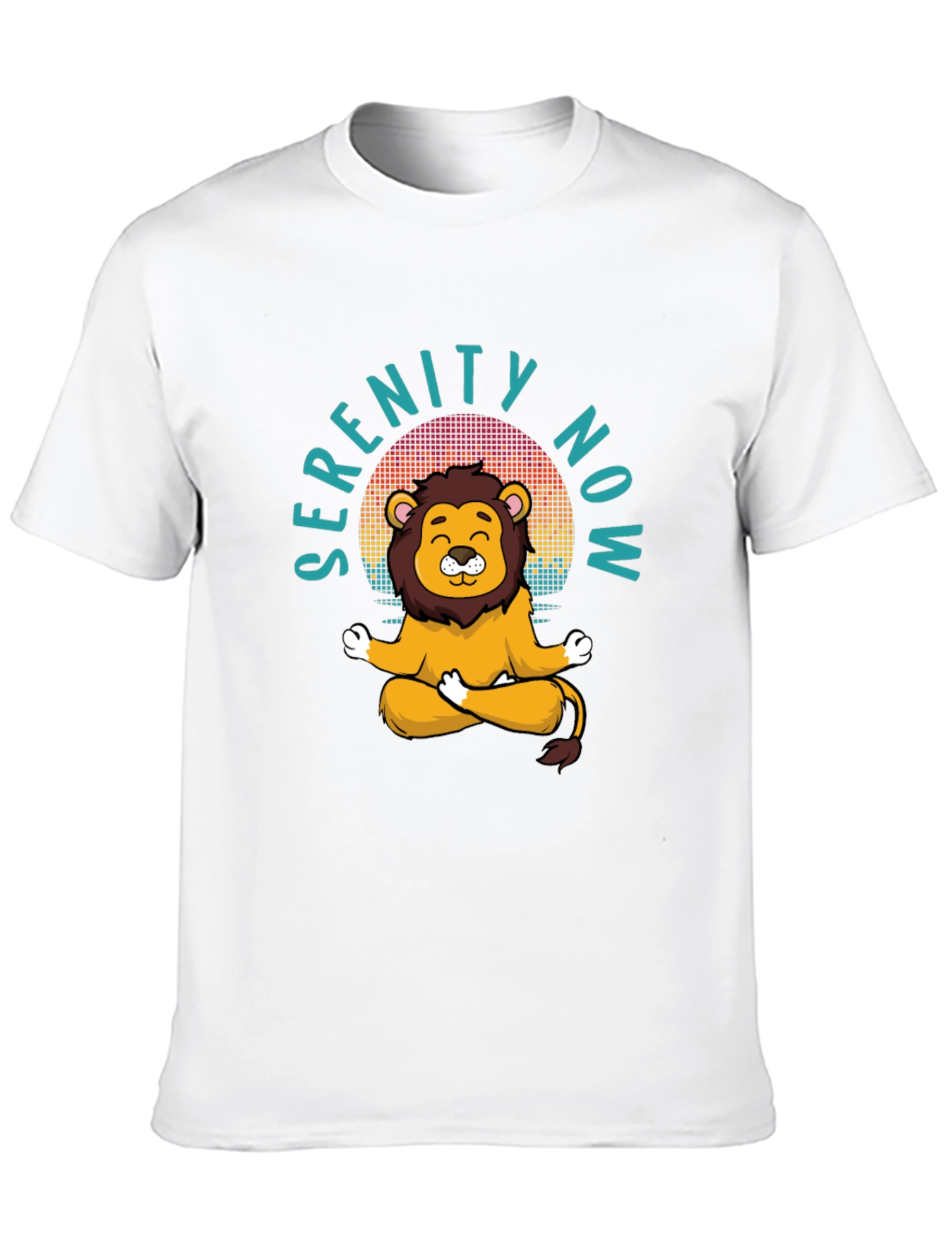 Serenity Now Meditation Lion Graphic Tee
