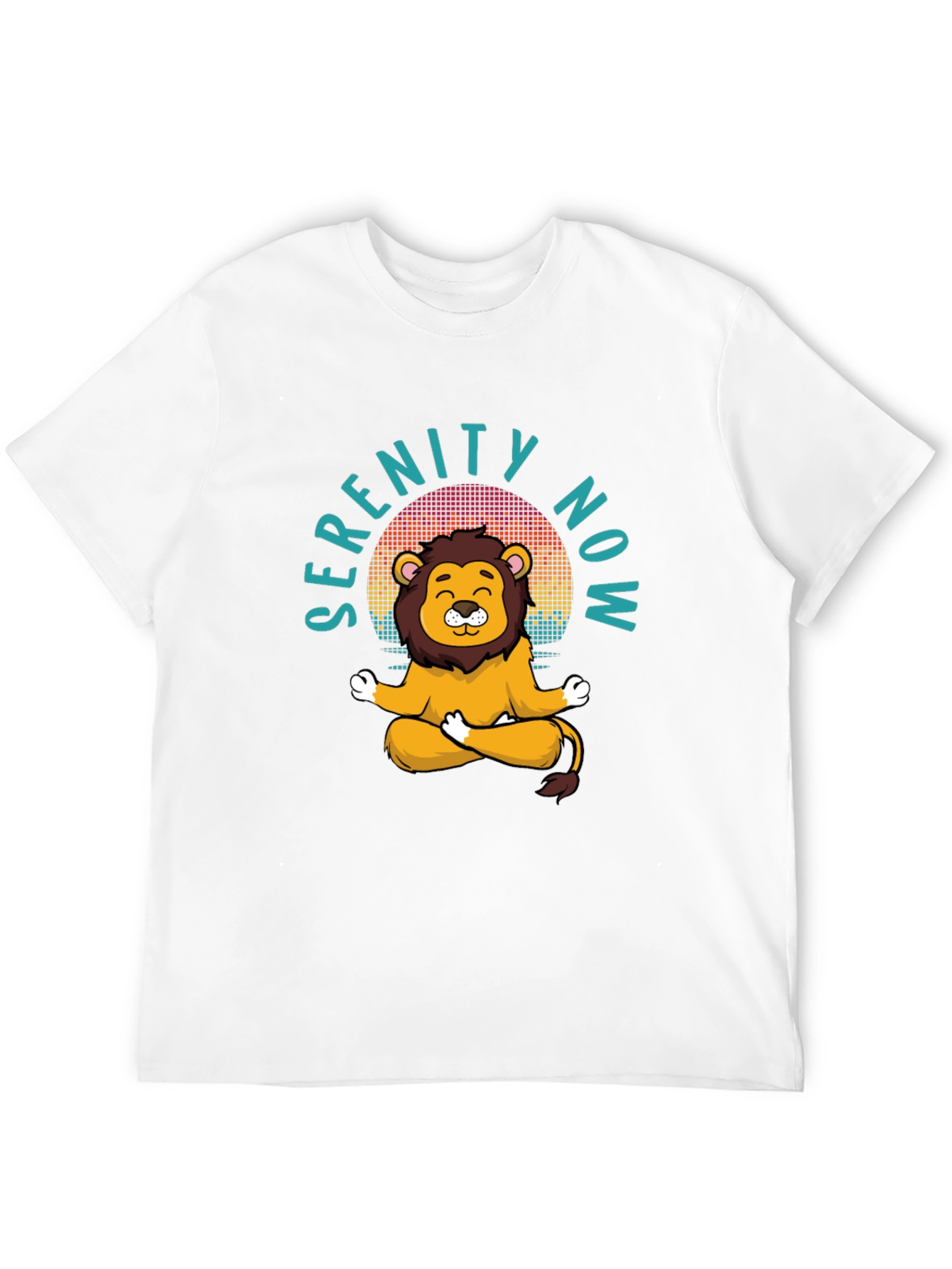 Serenity Now Meditation Lion Graphic Tee