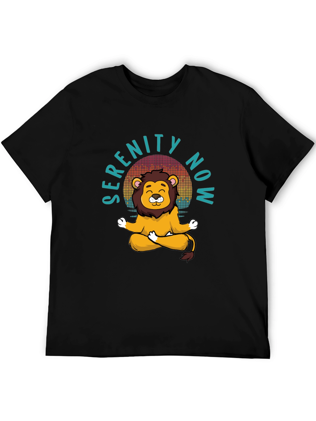 Serenity Now Meditation Lion Graphic Tee