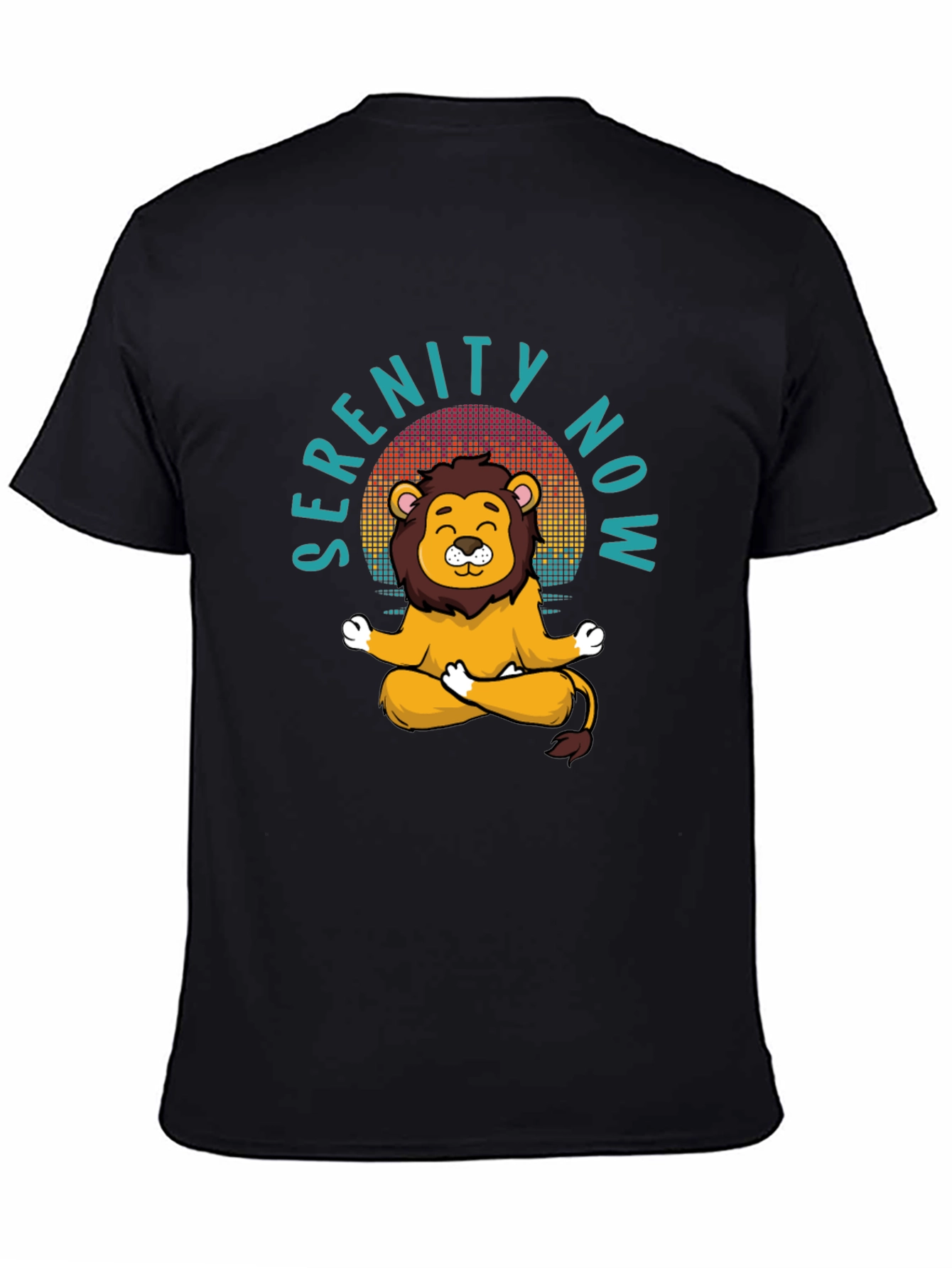 Serenity Now Meditation Lion Graphic Tee