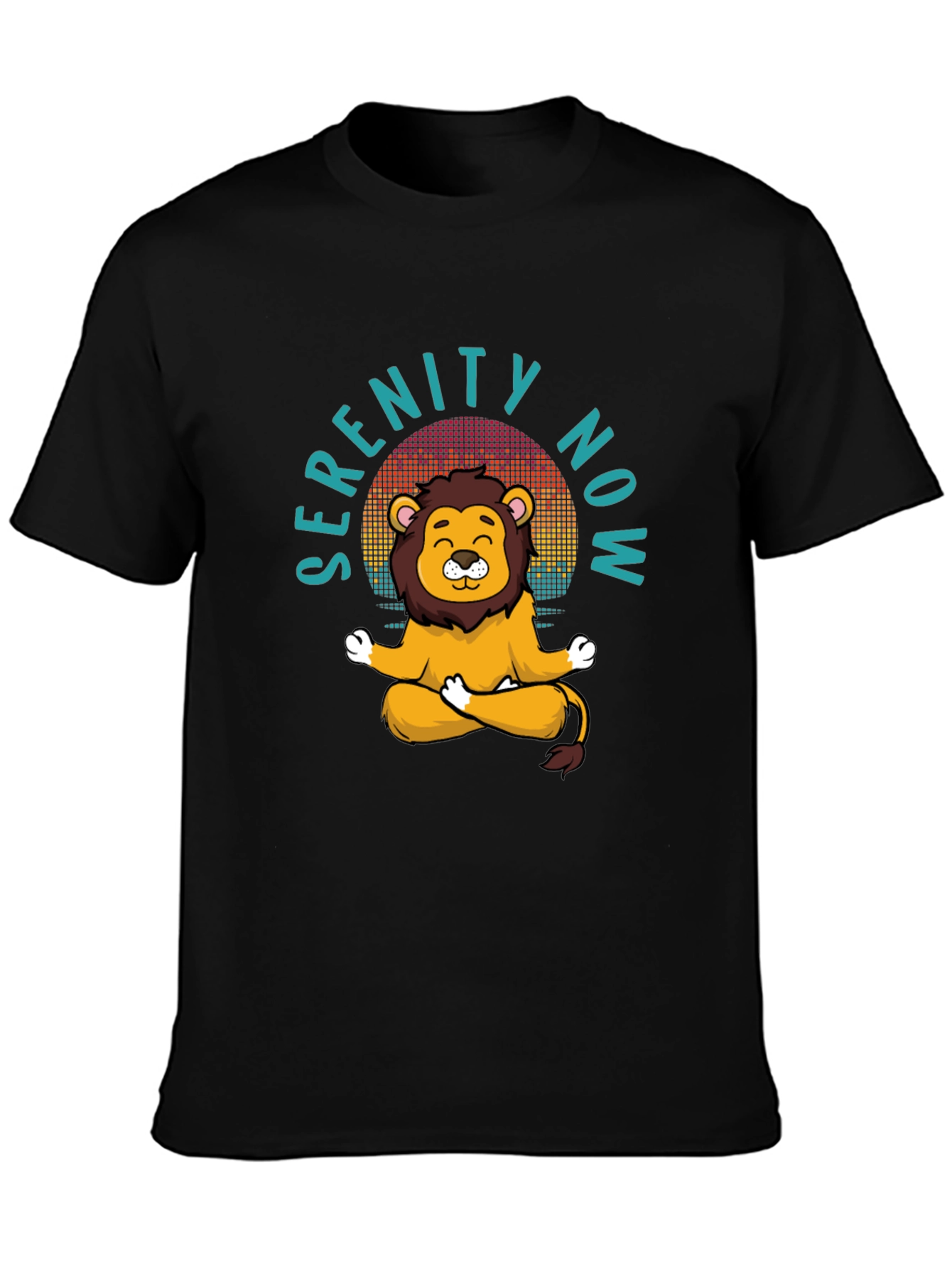 Serenity Now Meditation Lion Graphic Tee