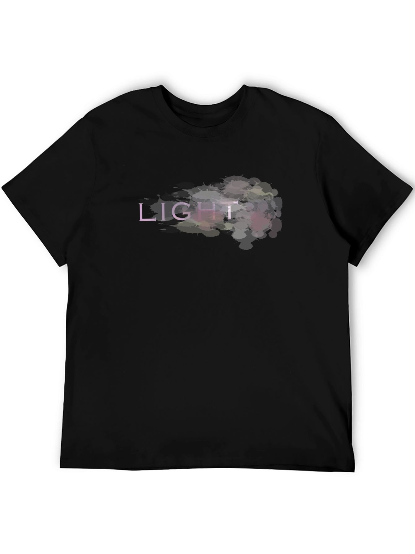 Abstract LIGHT Graphic Black T-Shirt