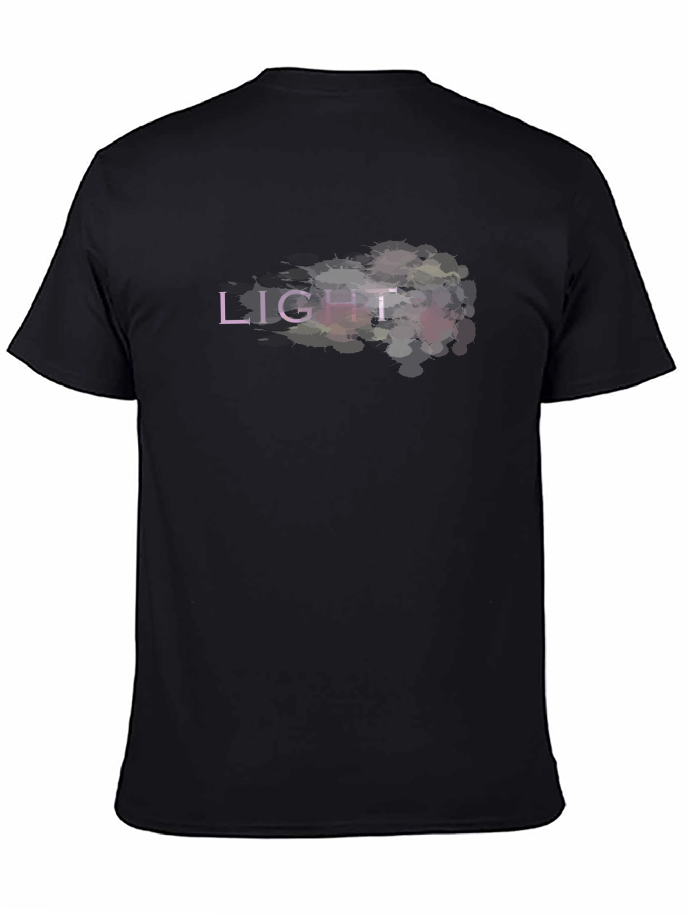 Abstract LIGHT Graphic Black T-Shirt