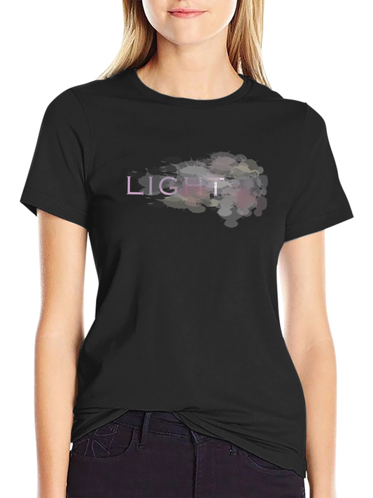 Abstract LIGHT Graphic Black T-Shirt