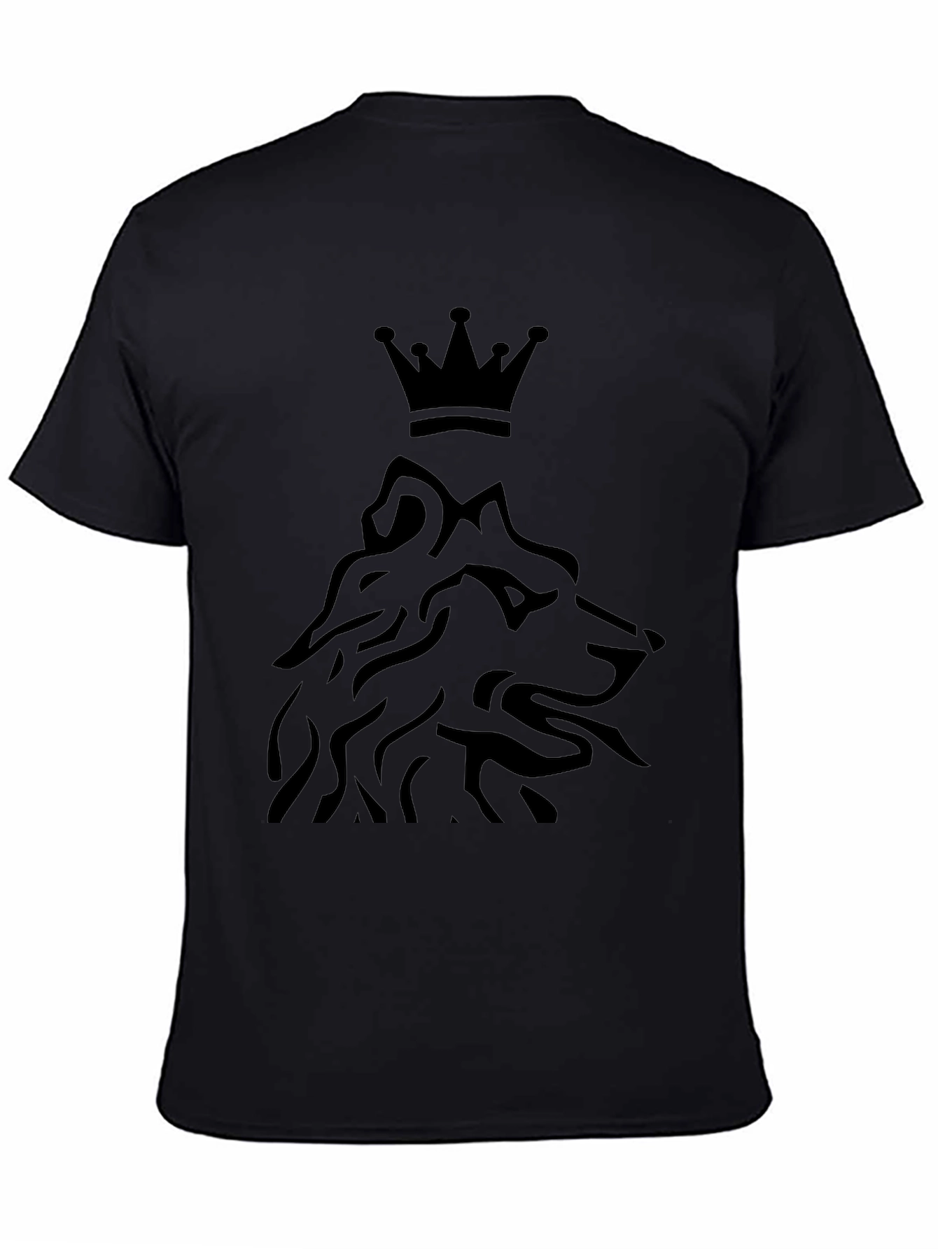 King Wolf Graphic T-Shirt - Premium Black Tee
