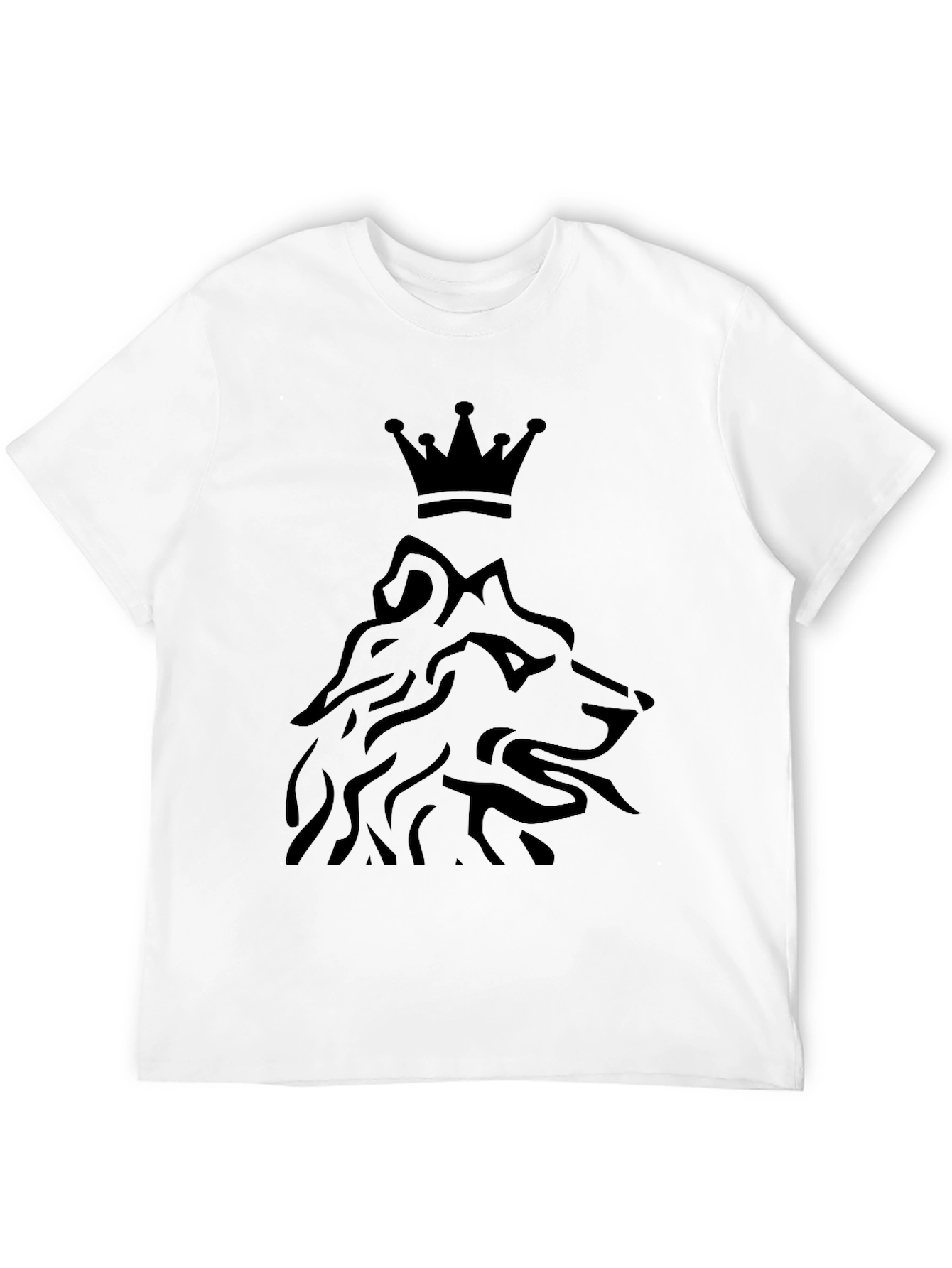 King Wolf Graphic T-Shirt - Premium Black Tee
