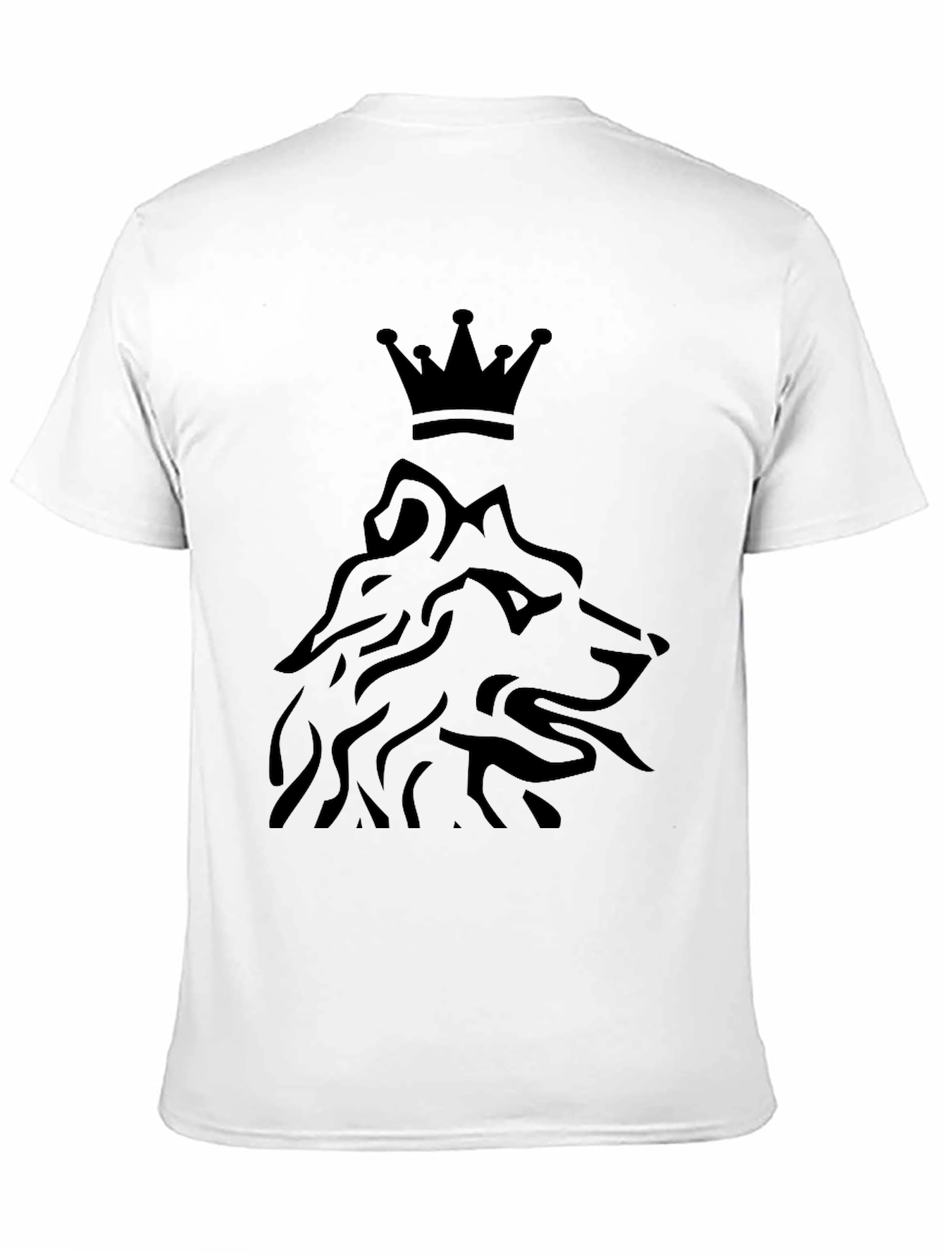 King Wolf Graphic T-Shirt - Premium Black Tee