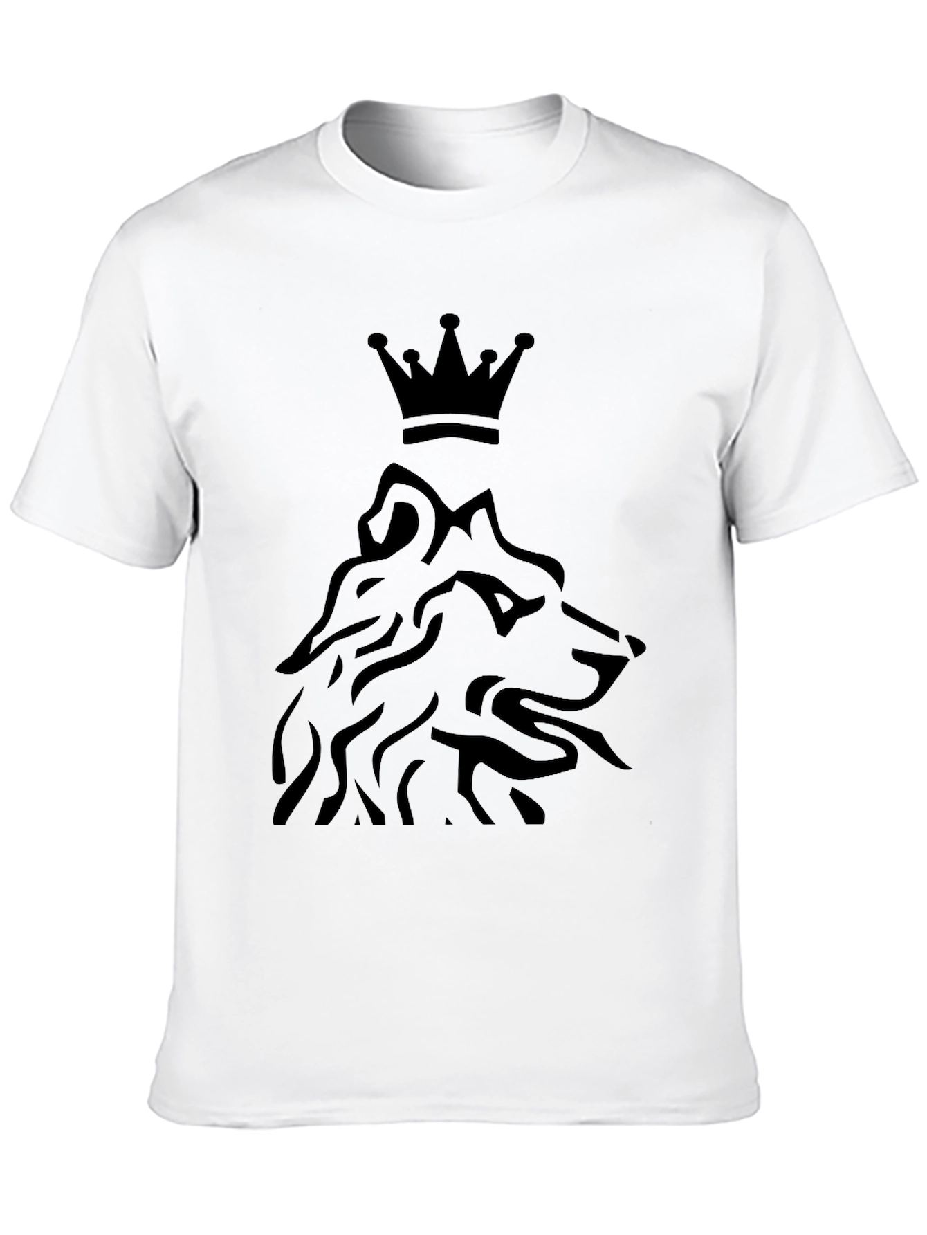 King Wolf Graphic T-Shirt - Premium Black Tee