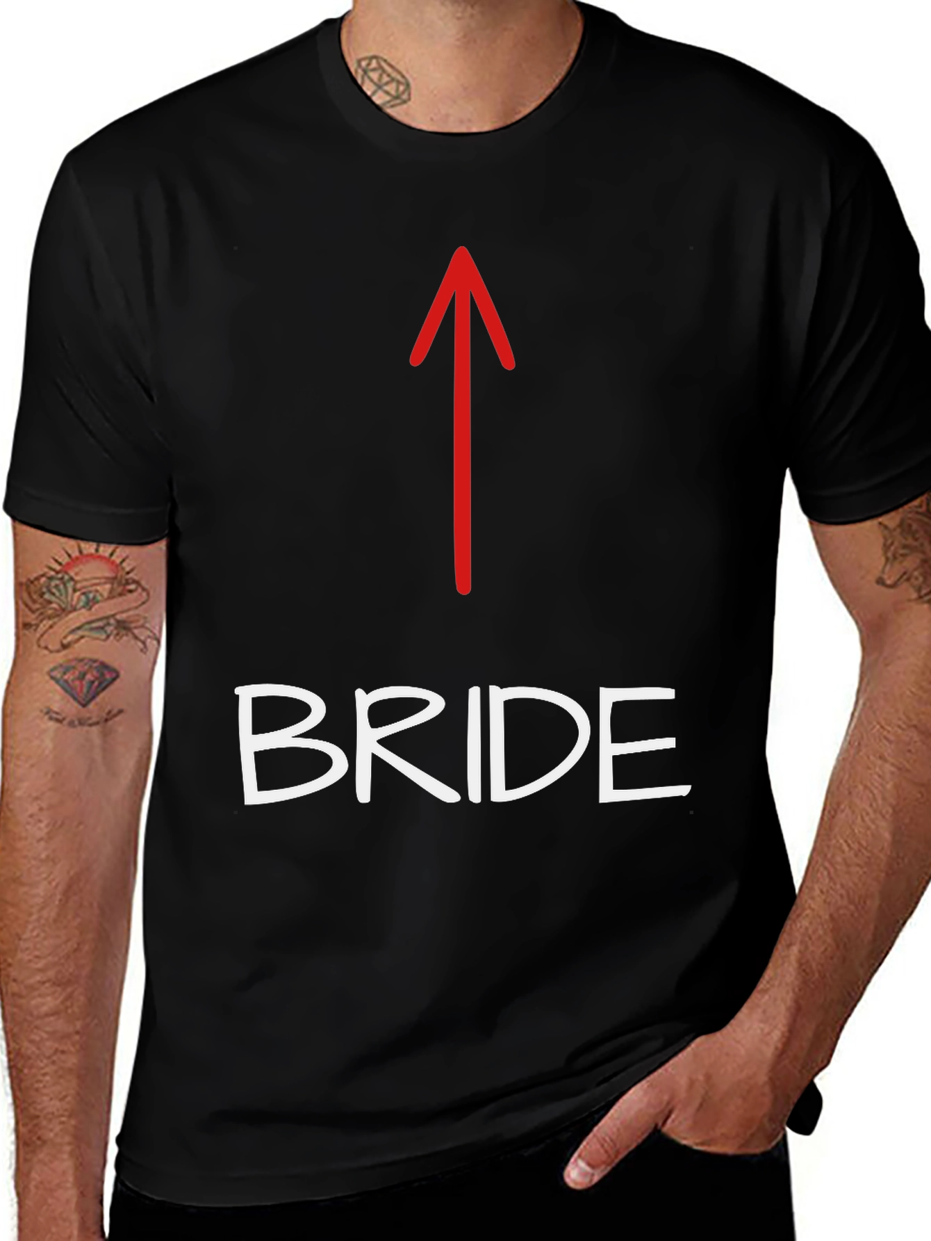 Bride Arrow Novelty T-Shirt - Wedding Party Apparel