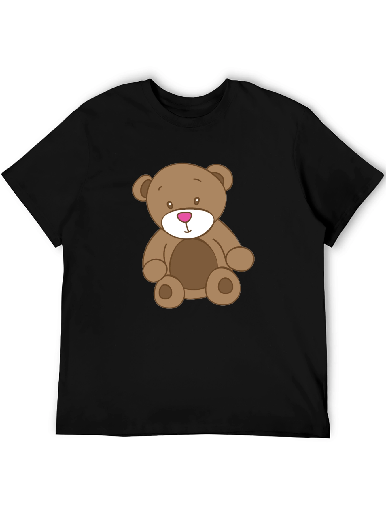 Teddy Bear Graphic Black T-Shirt