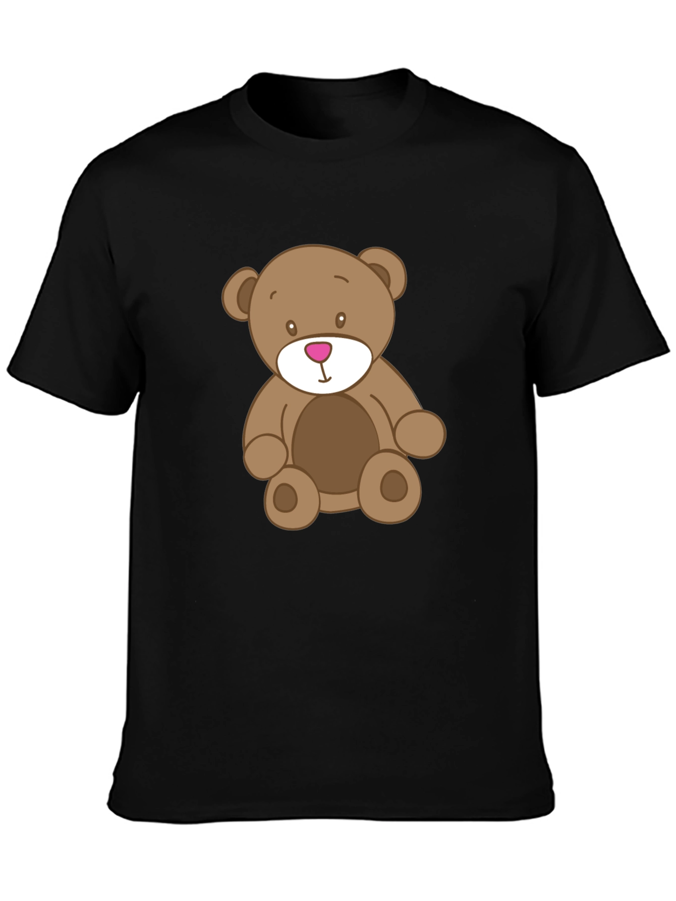 Teddy Bear Graphic Black T-Shirt
