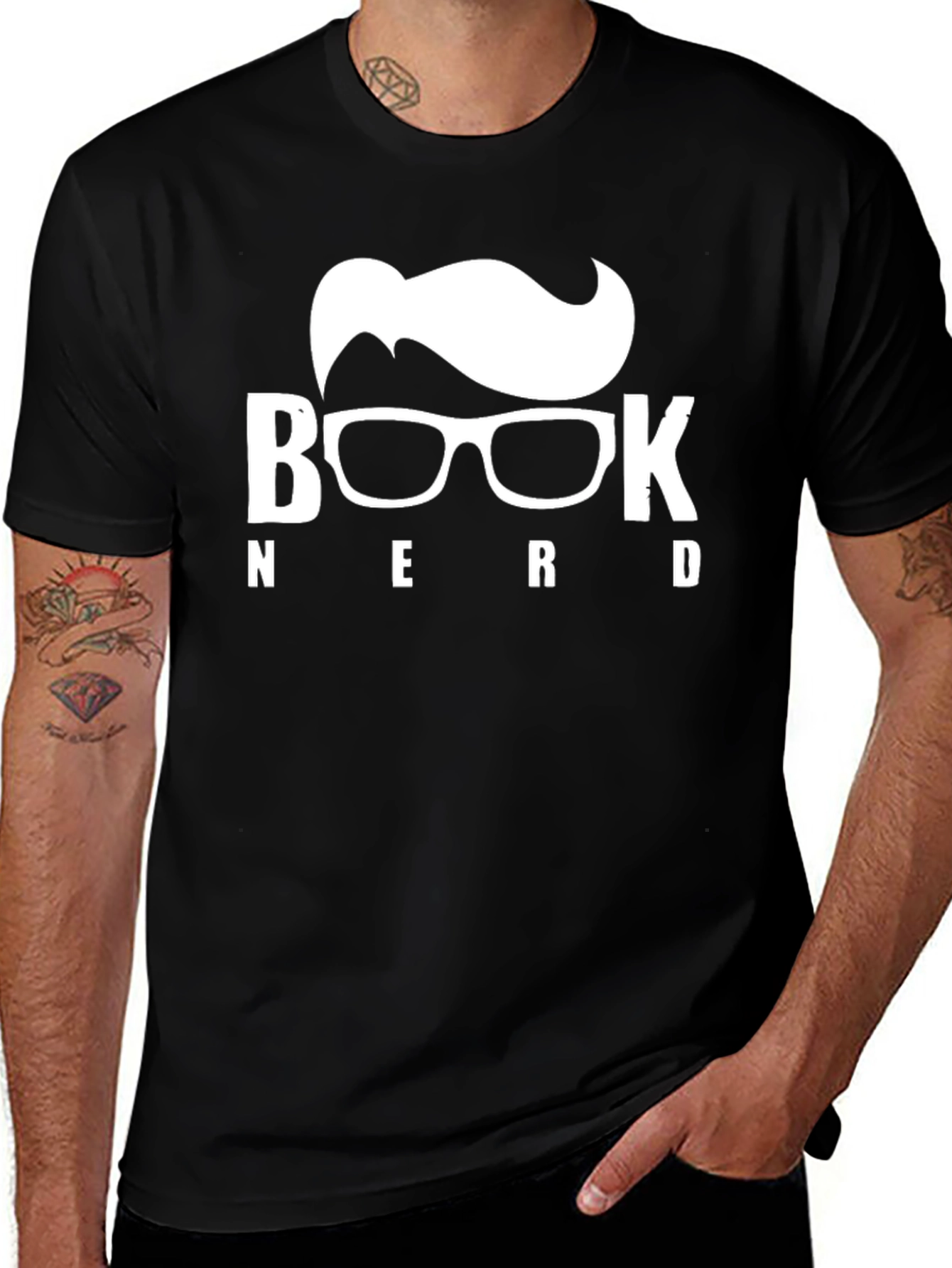 Book Nerd T-Shirt - Black Novelty Tee